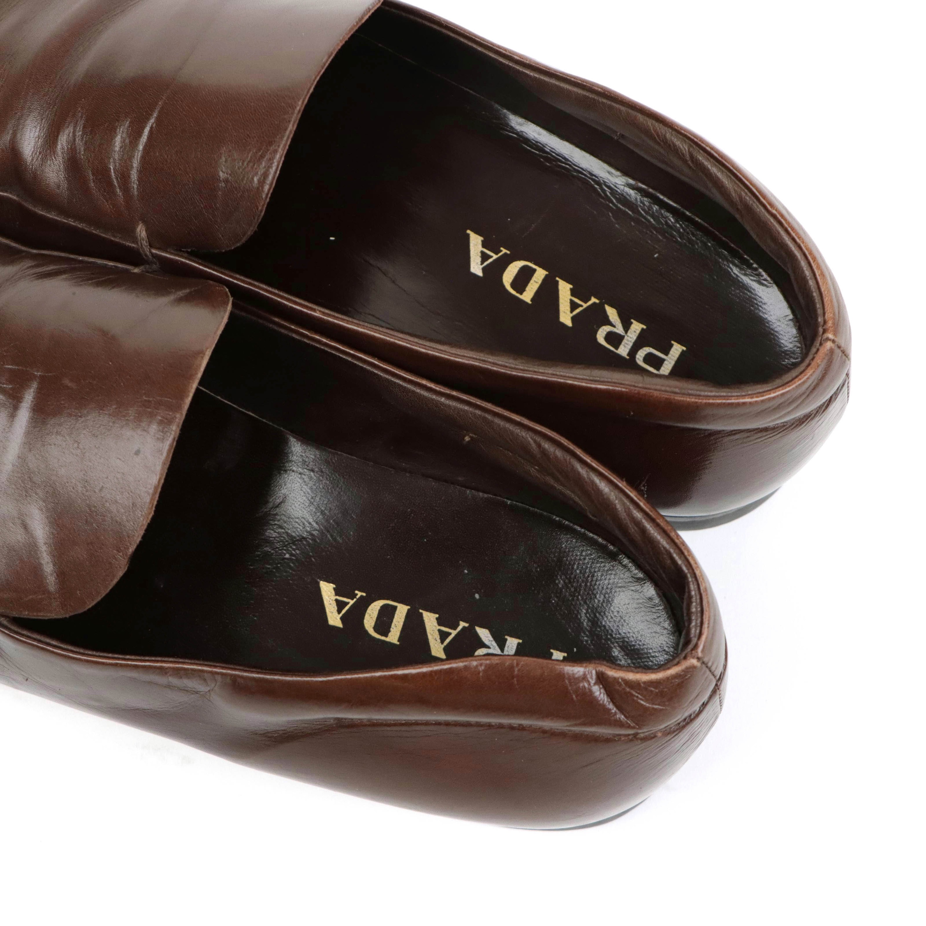 Men's Prada Brown Leather Loafers