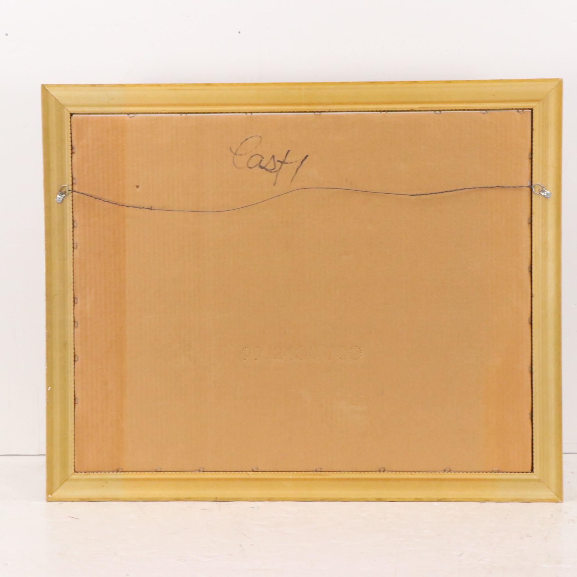 Gold Foil World Wall Map After Johannes Blaeu, Mid/Late 20th Century