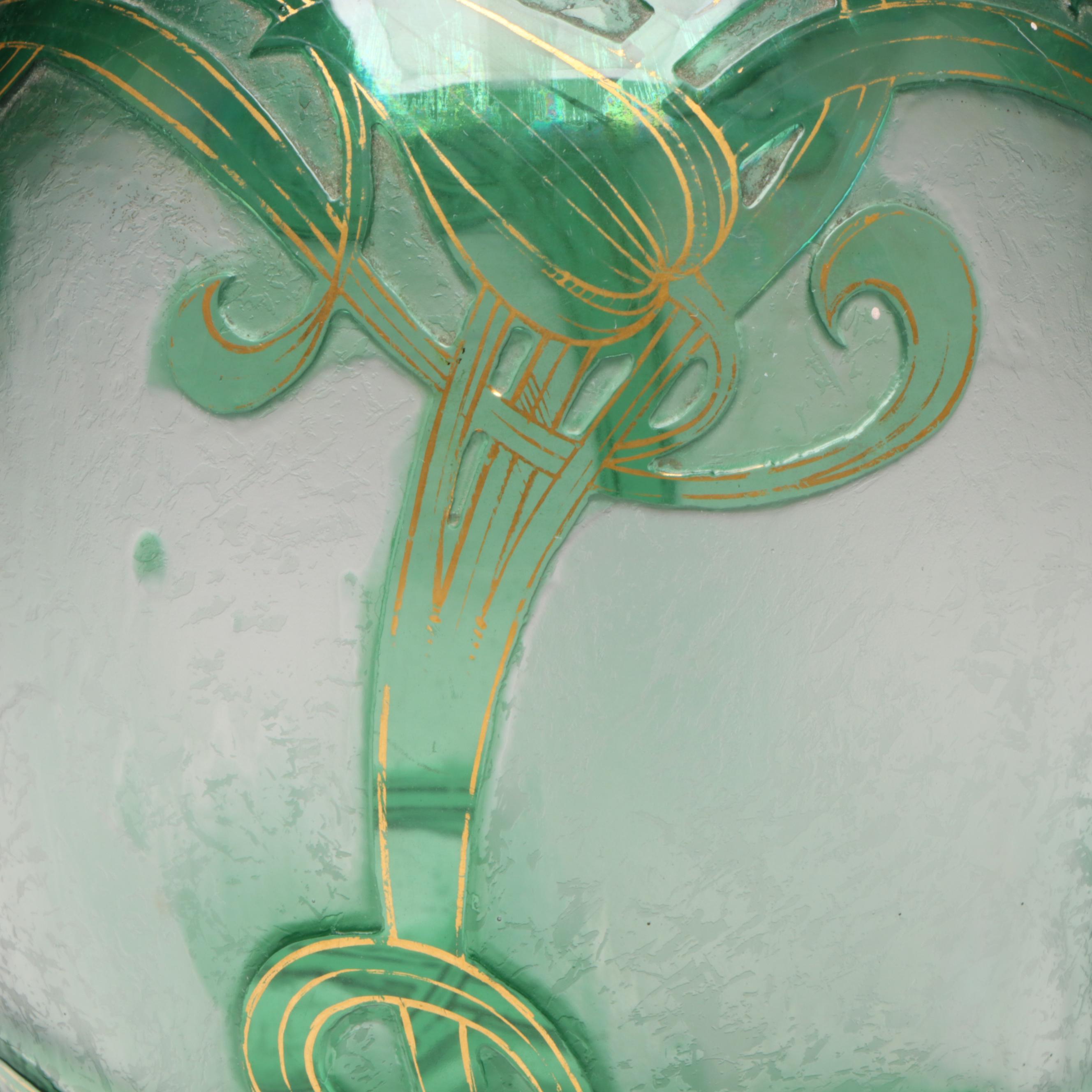 Dorflinger Honesdale Art Nouveau Gilt Cameo Glass Vase