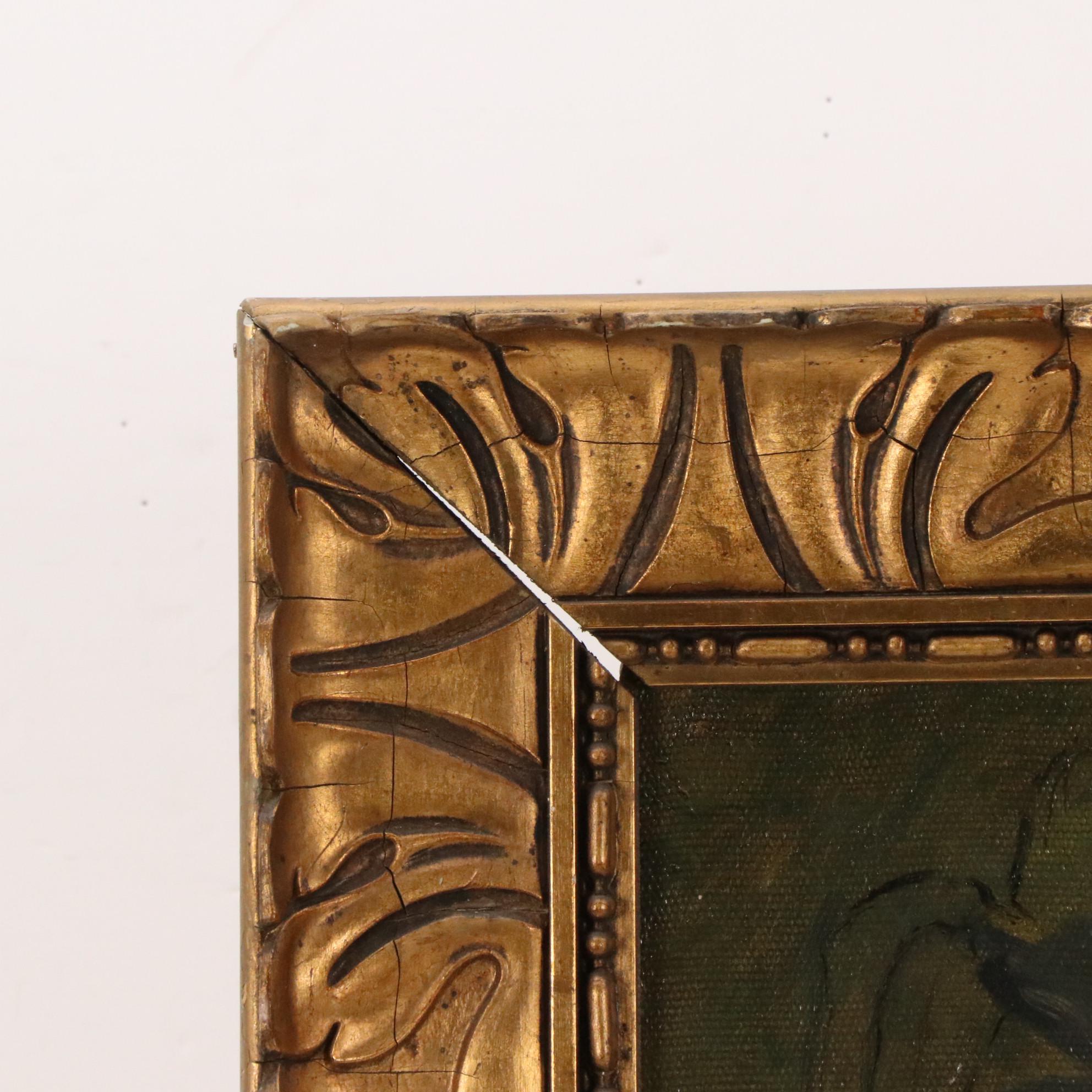 Charles T. Webber Oil Painting "Little Turtle," 1908