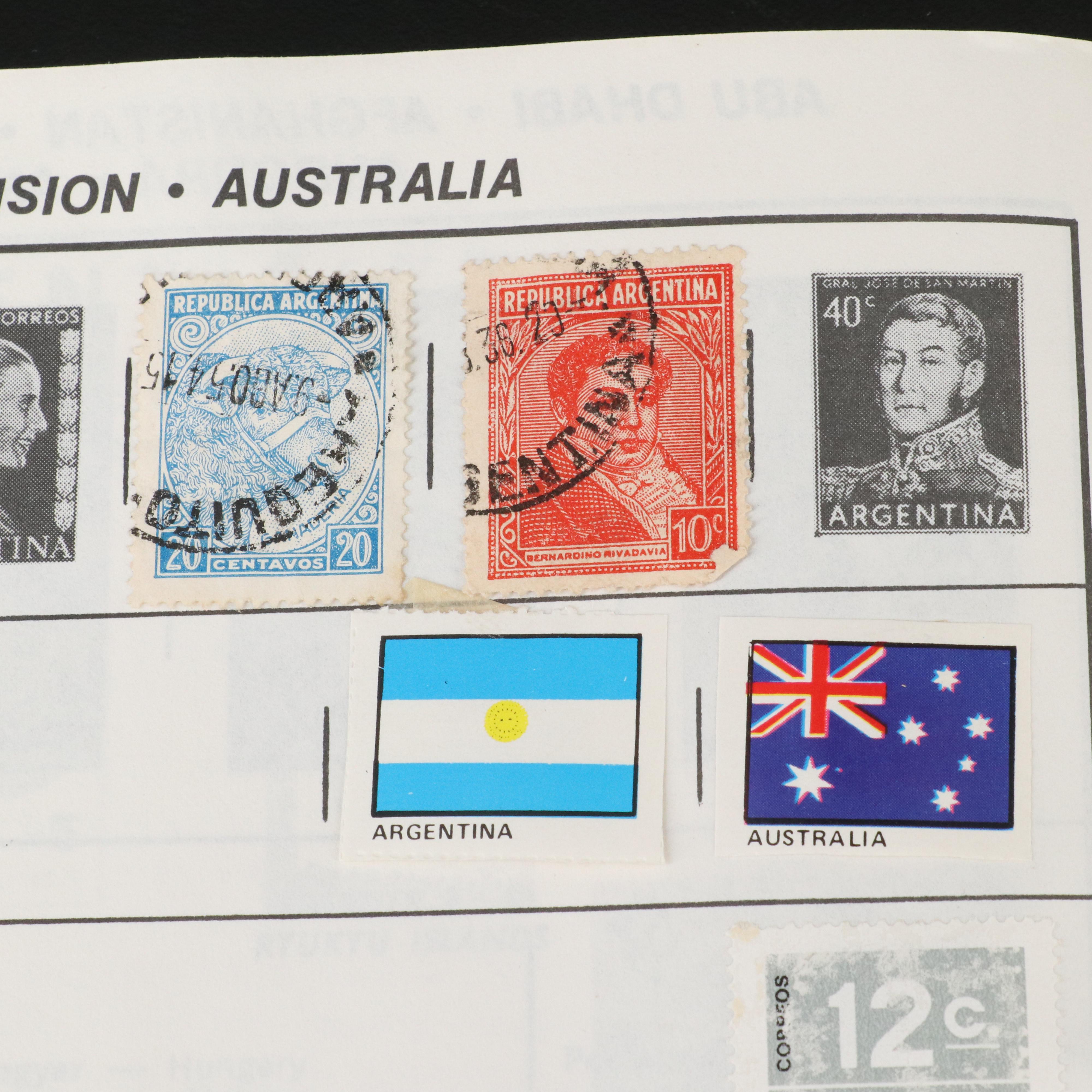 Three Albums of Vintage World Postage Stamps