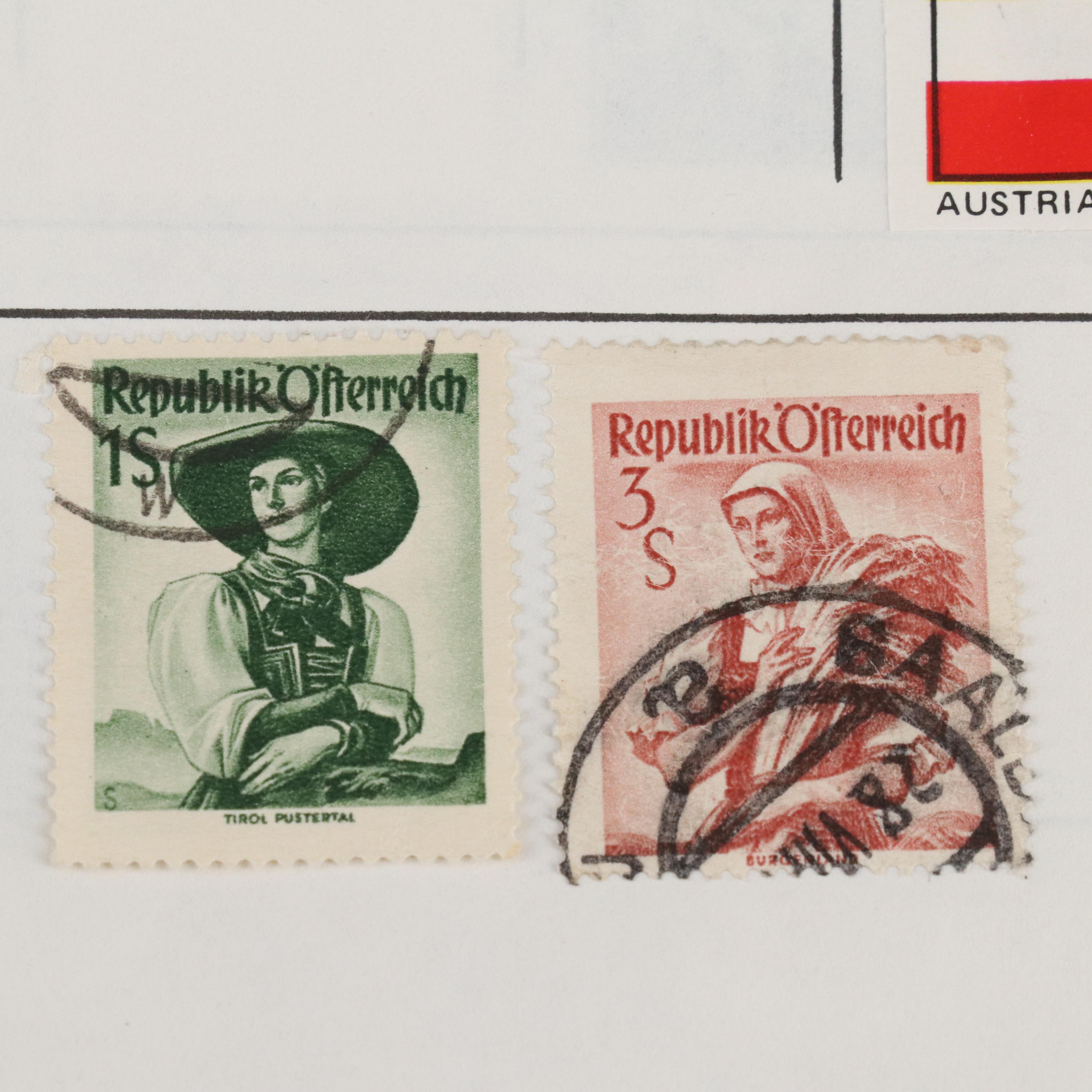 Three Albums of Vintage World Postage Stamps