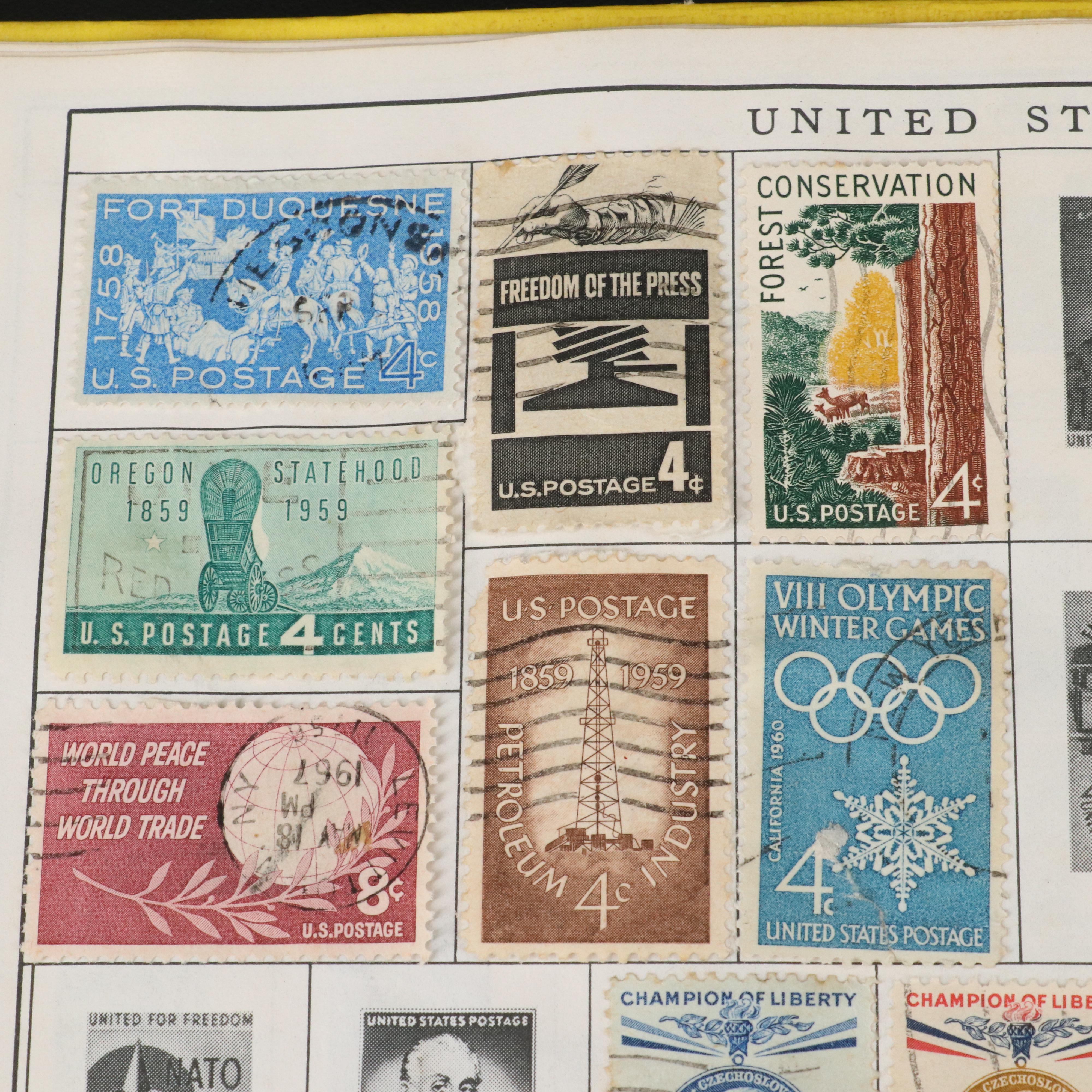 Three Albums of Vintage World Postage Stamps