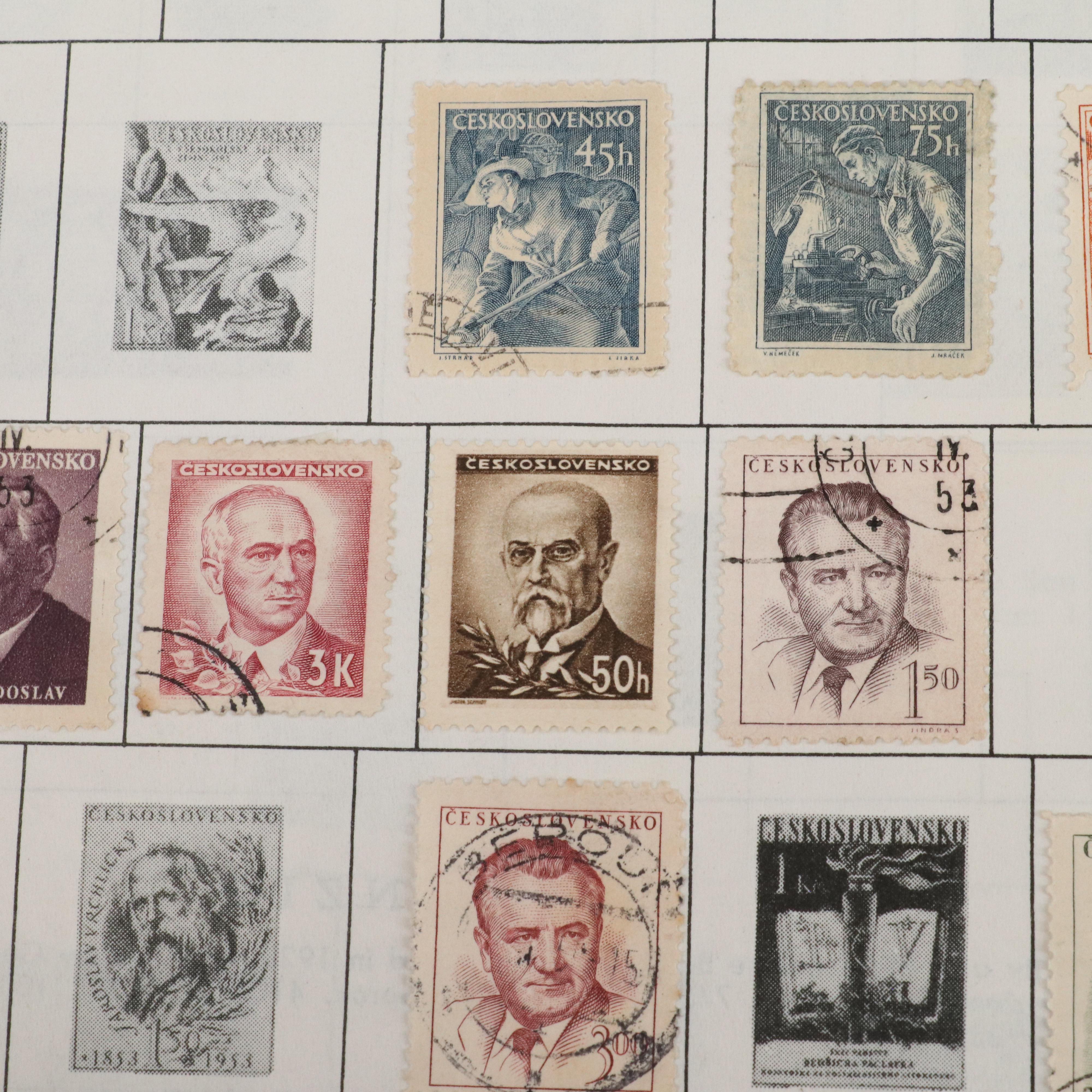 Three Albums of Vintage World Postage Stamps