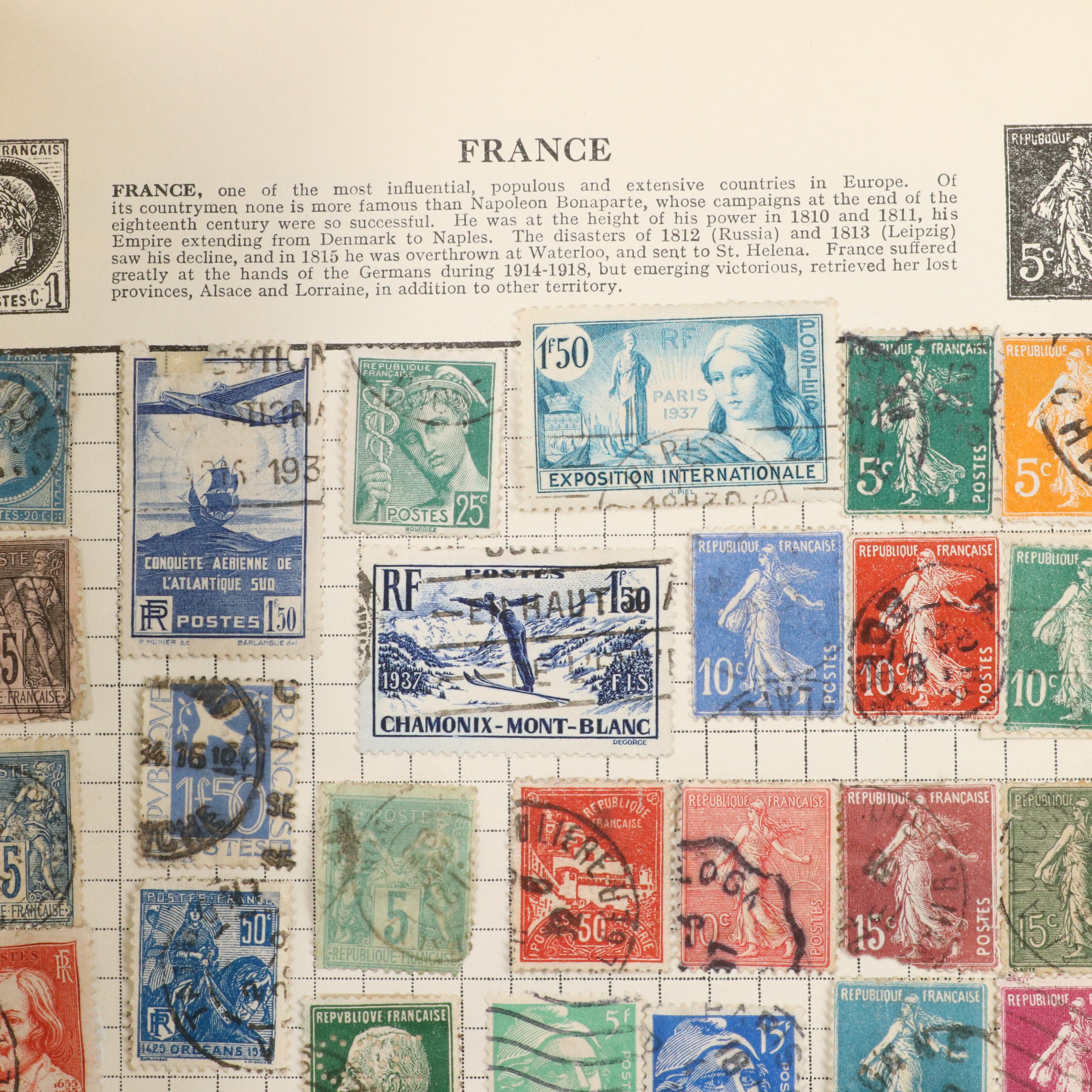 Three Albums of Vintage World Postage Stamps