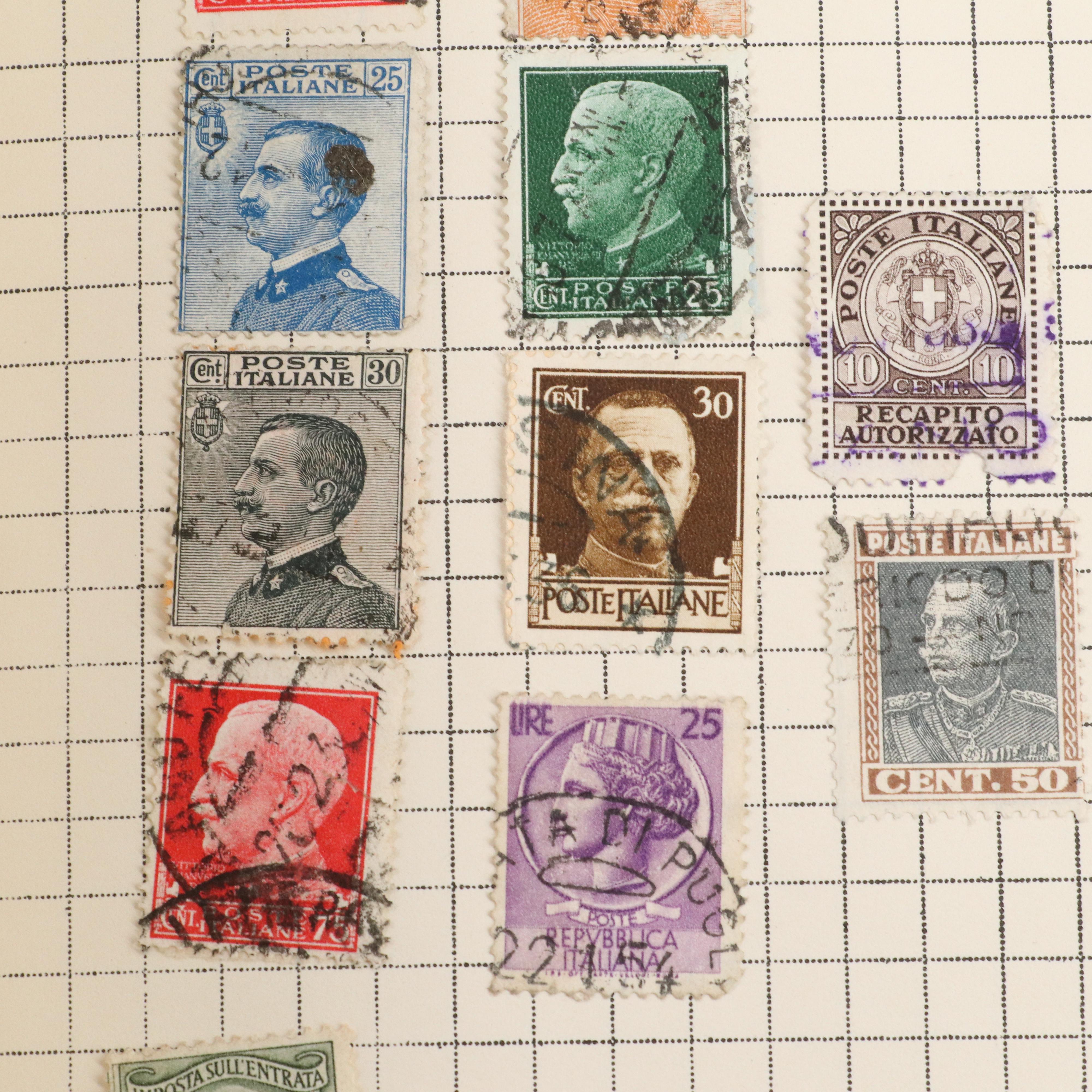 Three Albums of Vintage World Postage Stamps