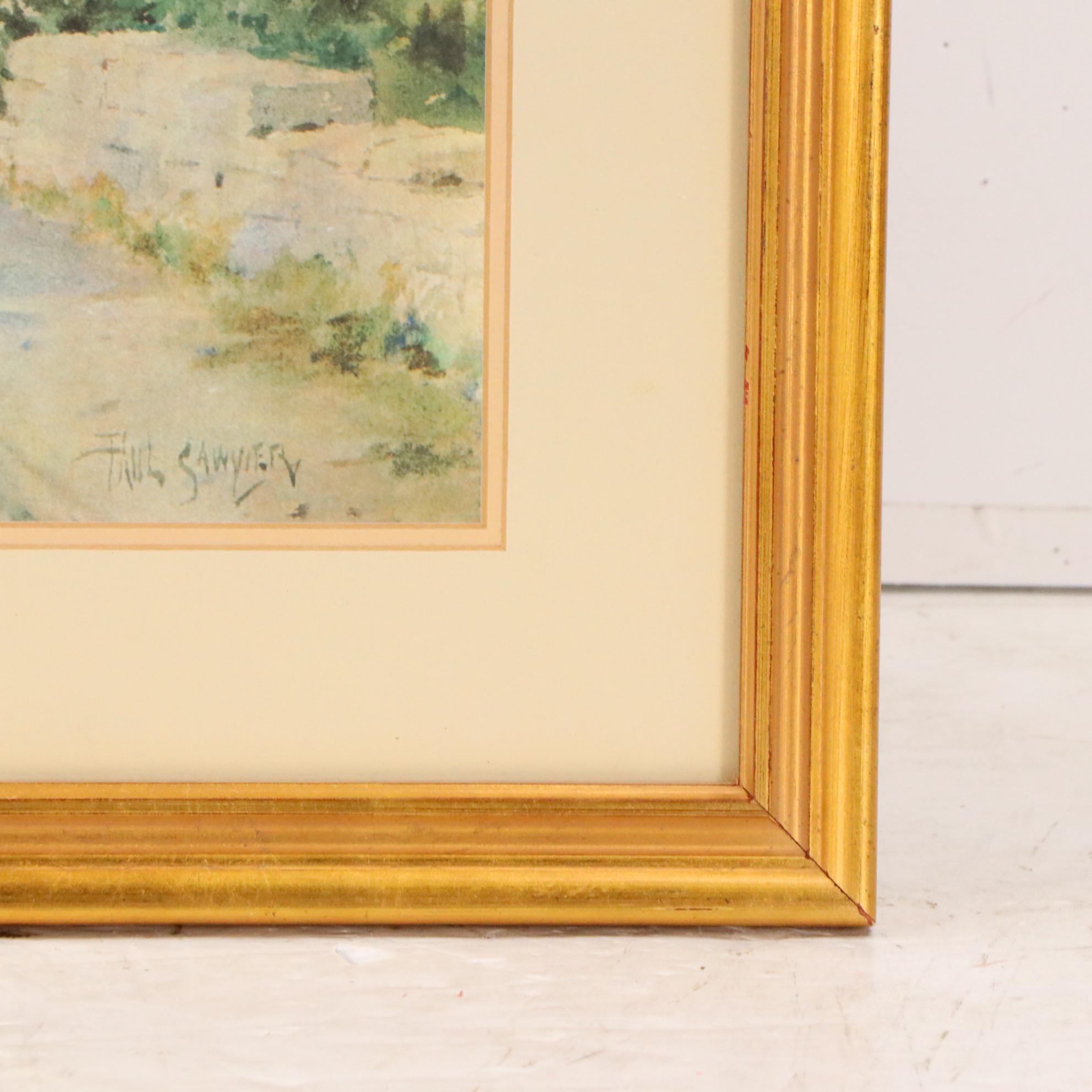 Offset Lithograph After Paul Sawyier "Fisherman's Catch," 1975