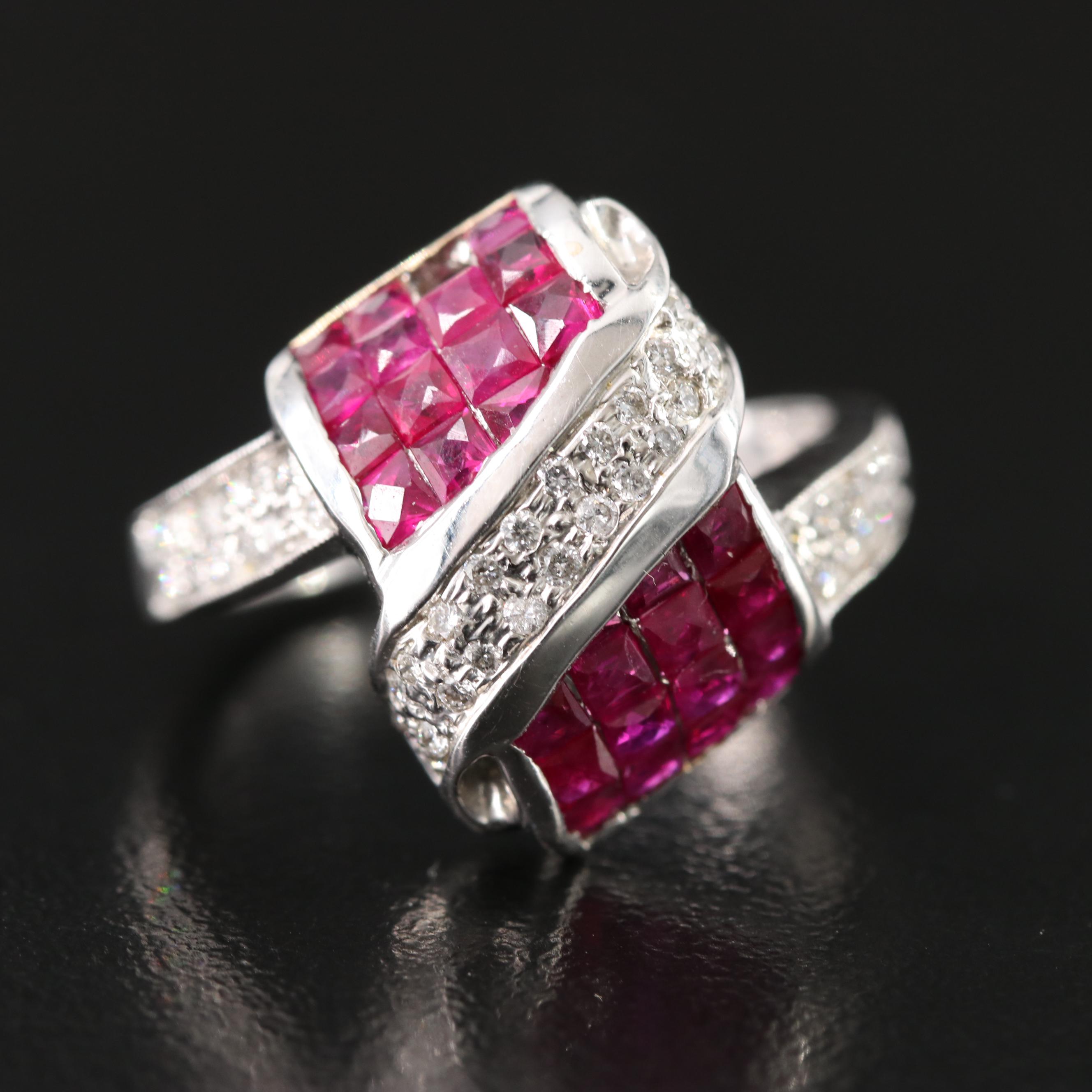 18K Ruby and Diamond Wrap Ring