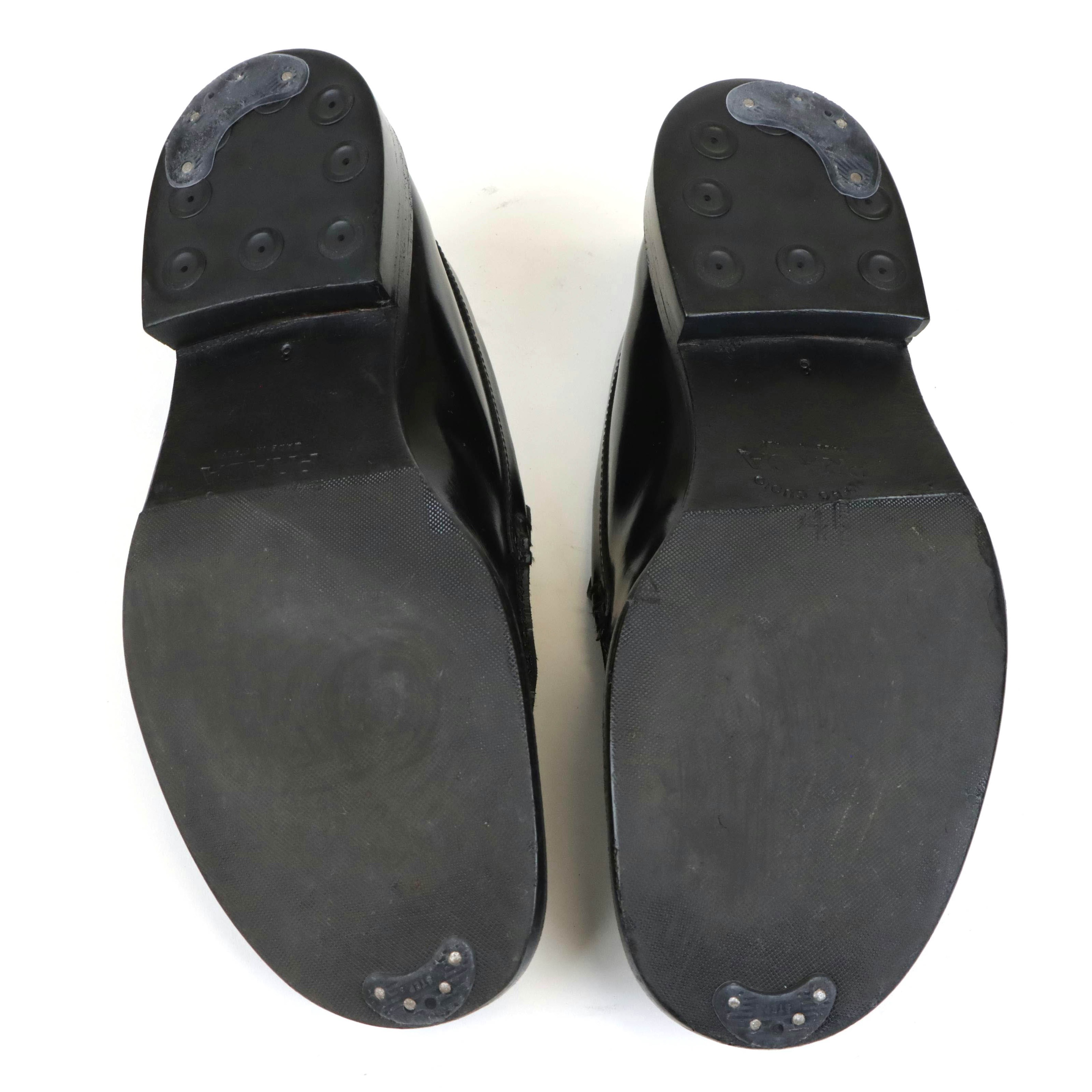 Men’s Prada Black Matte Patent Leather Loafers