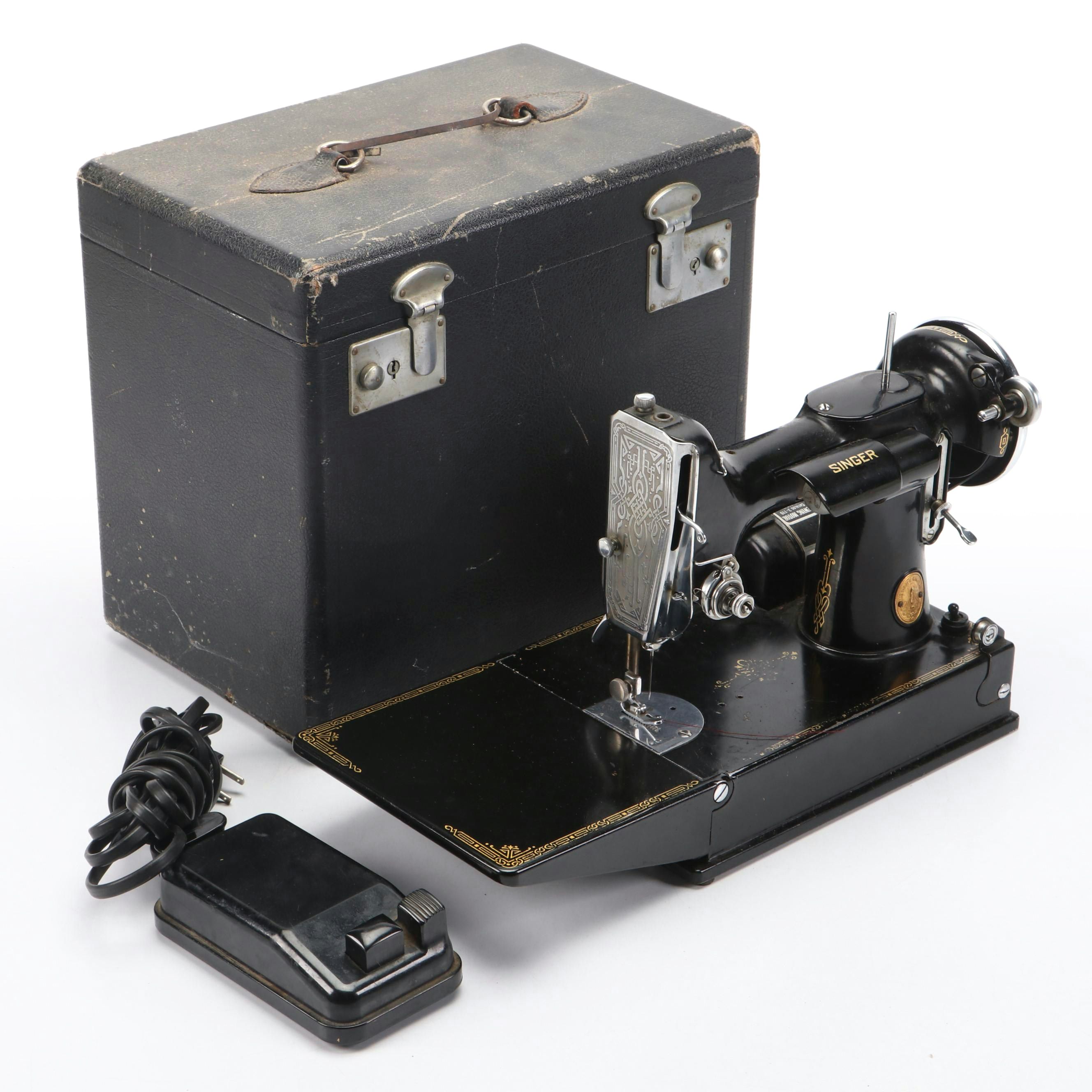 Singer 221-1 Featherweight Electric Sewing Machine, 1934