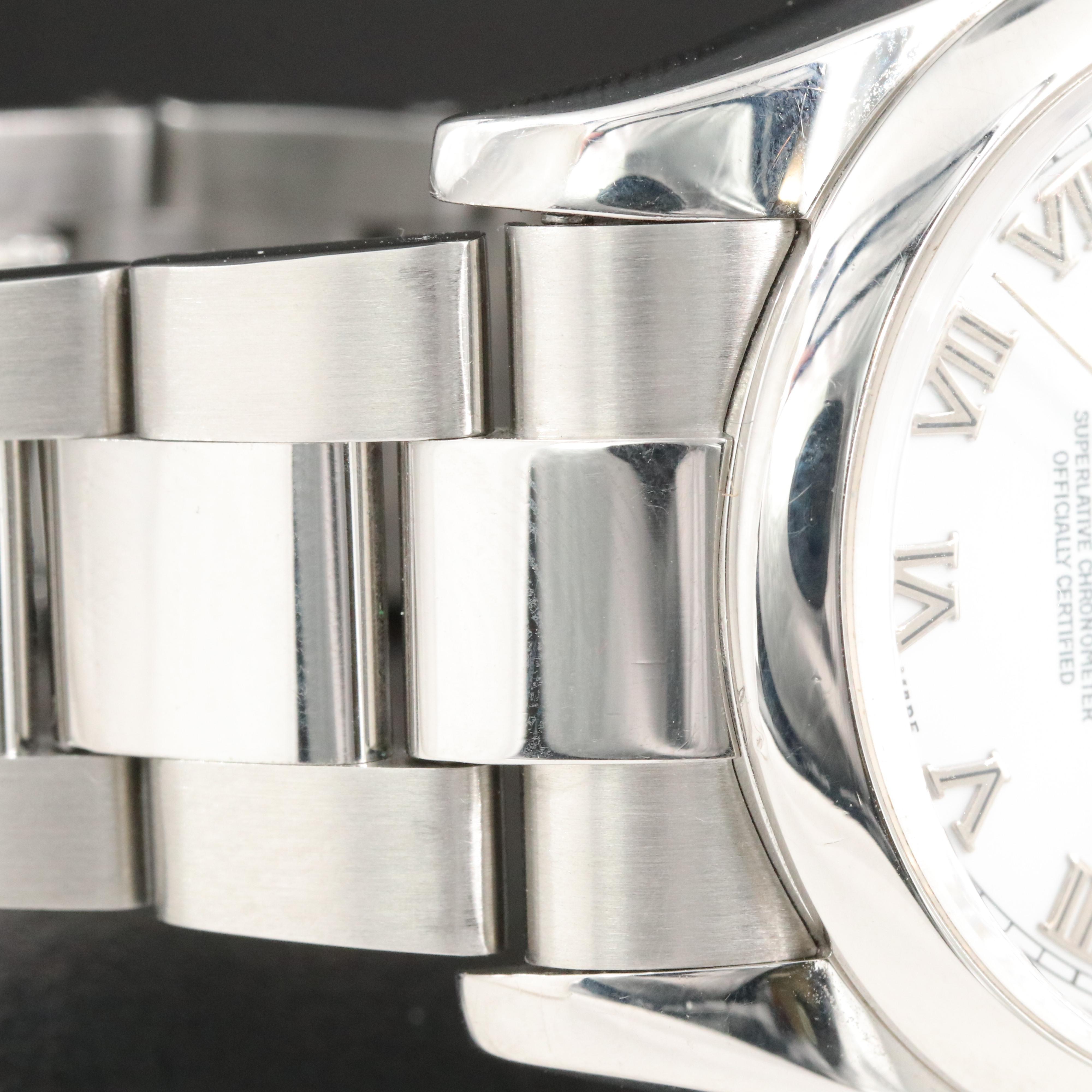 Rolex Datejust 116200 White Dial Roman Numeral Steel Automatic Watch