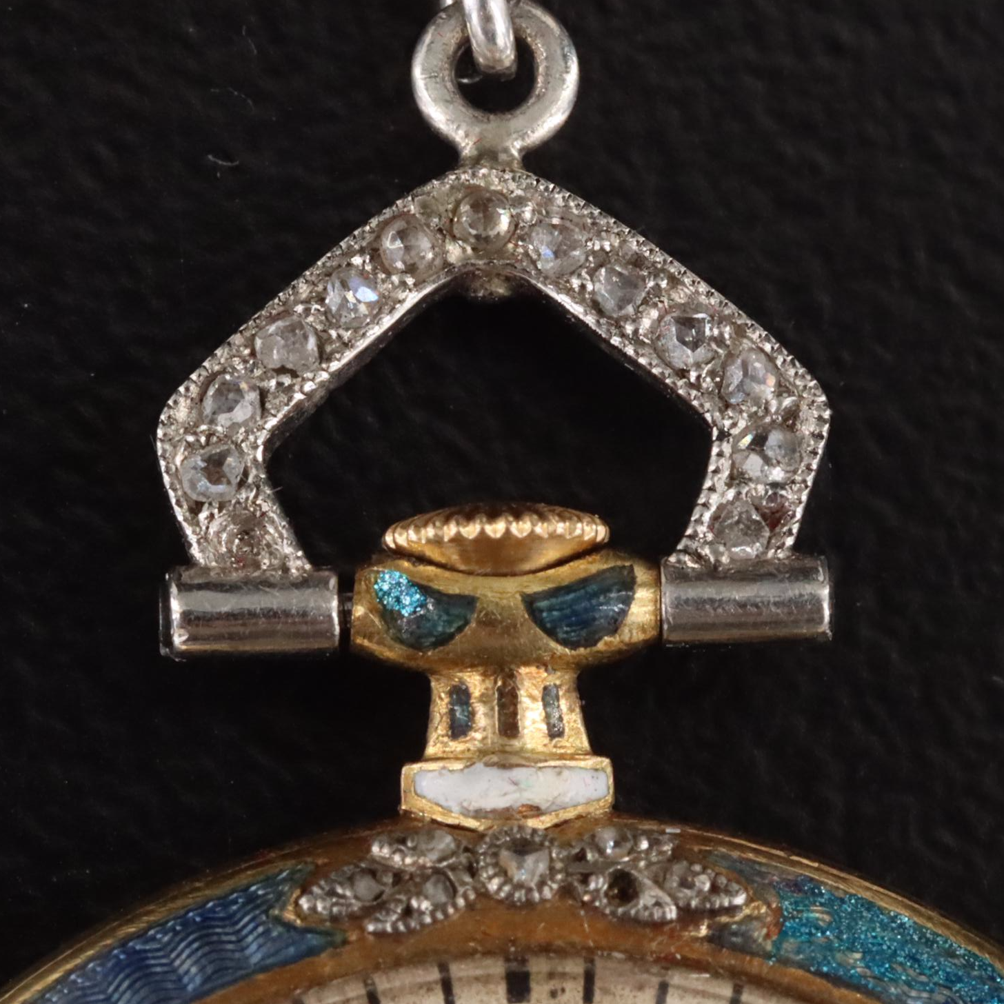 Antique Fabergé Pendant Watch with Box