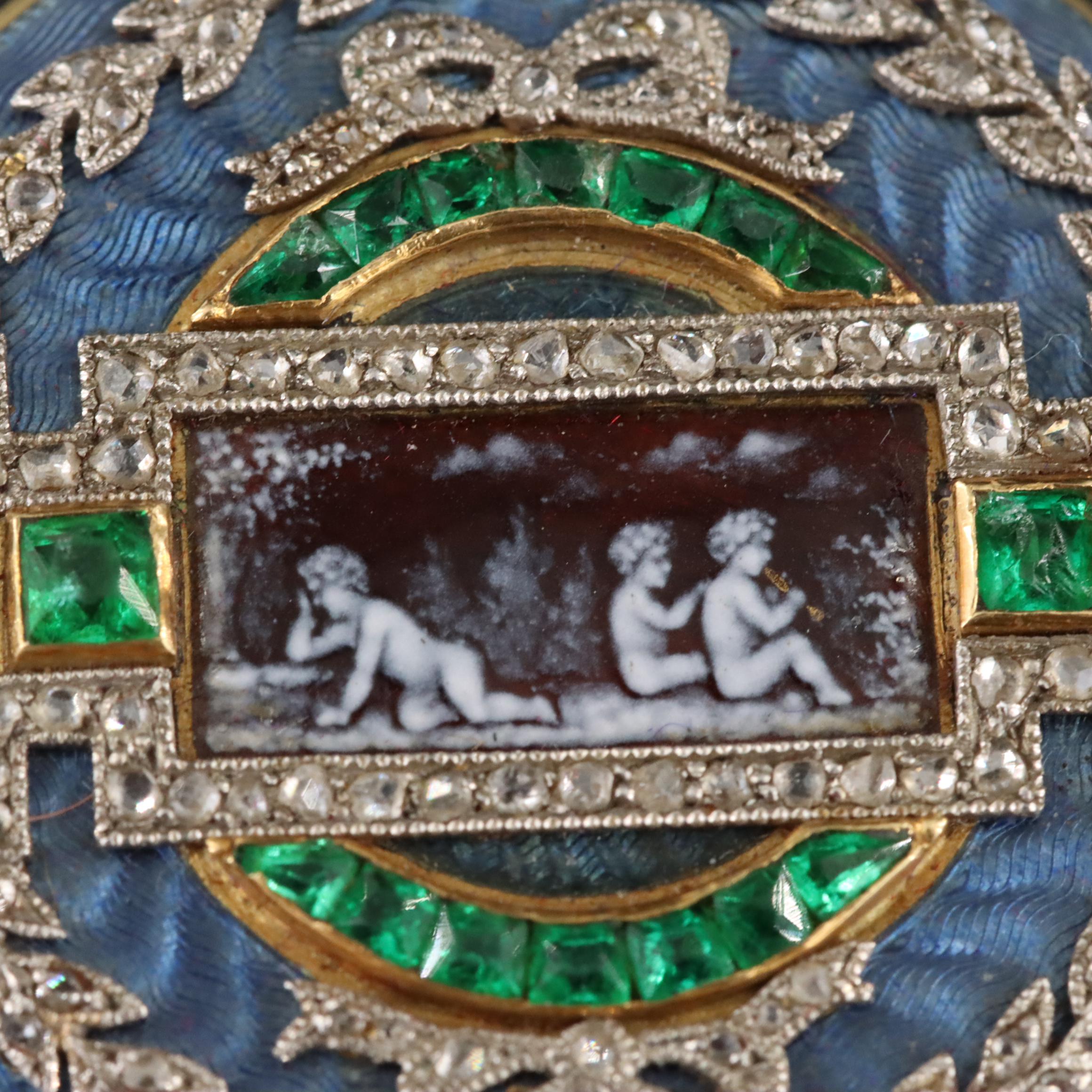 Antique Fabergé Pendant Watch with Box