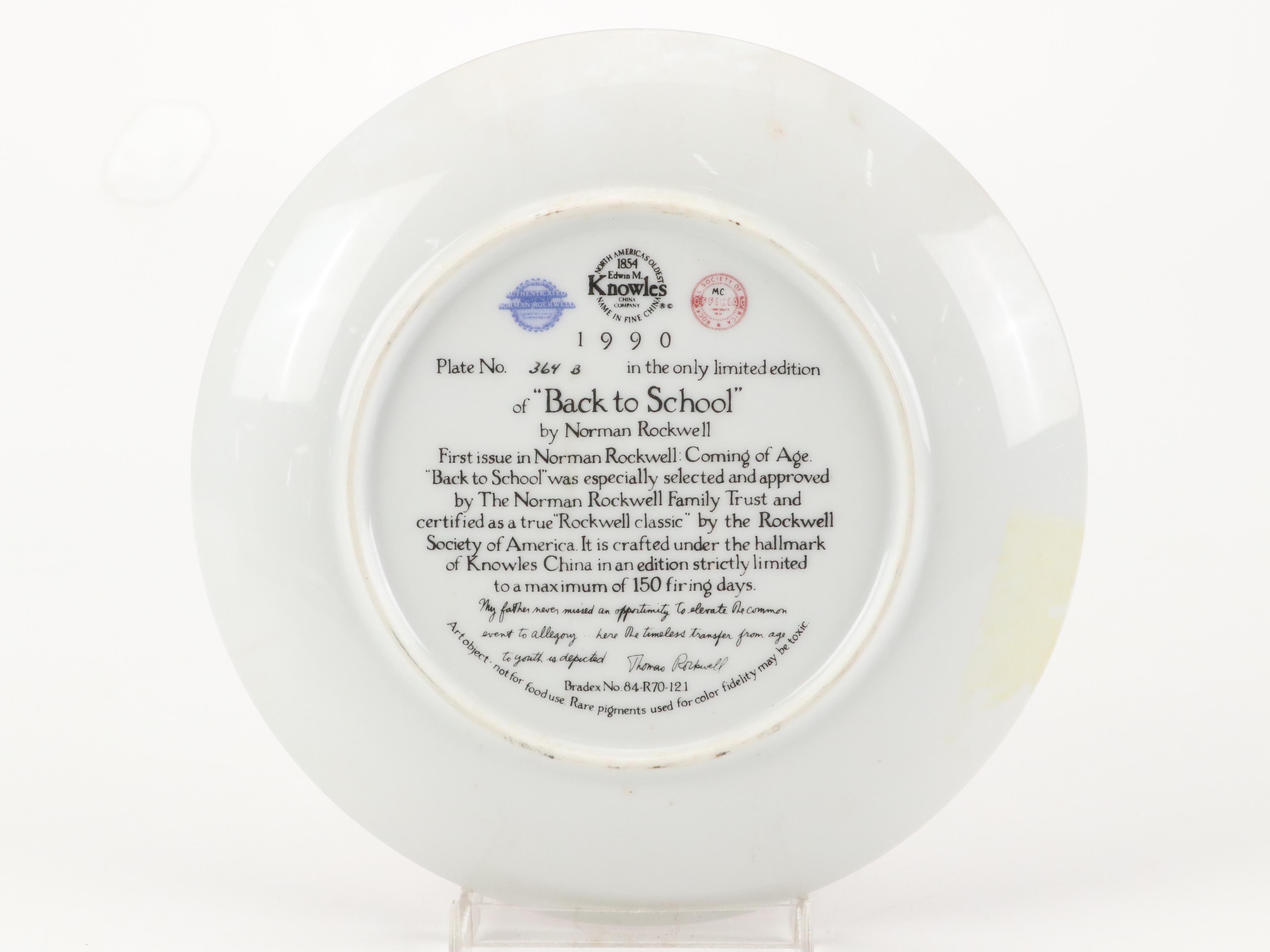 Hamilton Collection, Knowles, and Danbury Mint Norman Rockwell Collector Plates