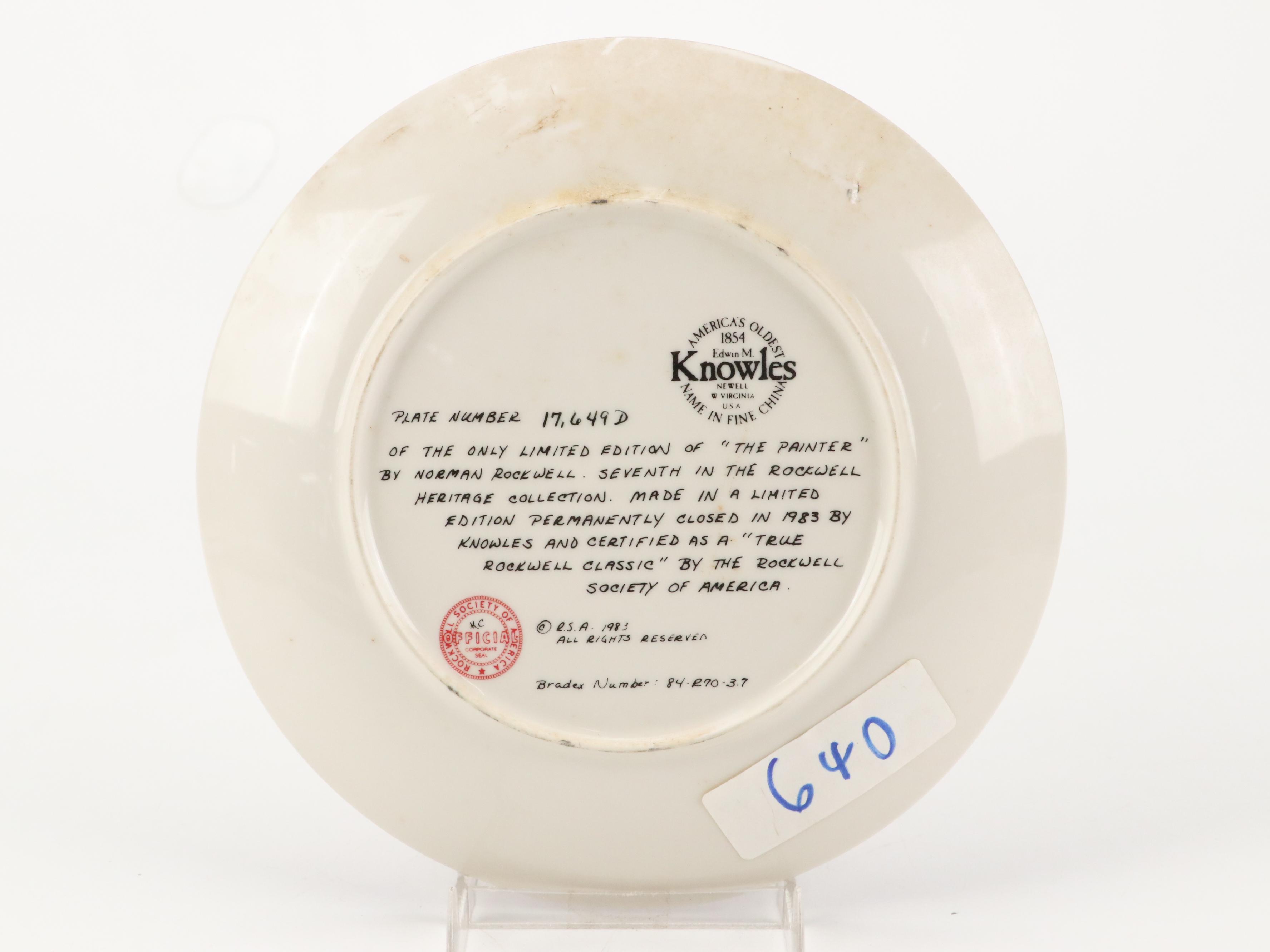 Hamilton Collection, Knowles, and Danbury Mint Norman Rockwell Collector Plates