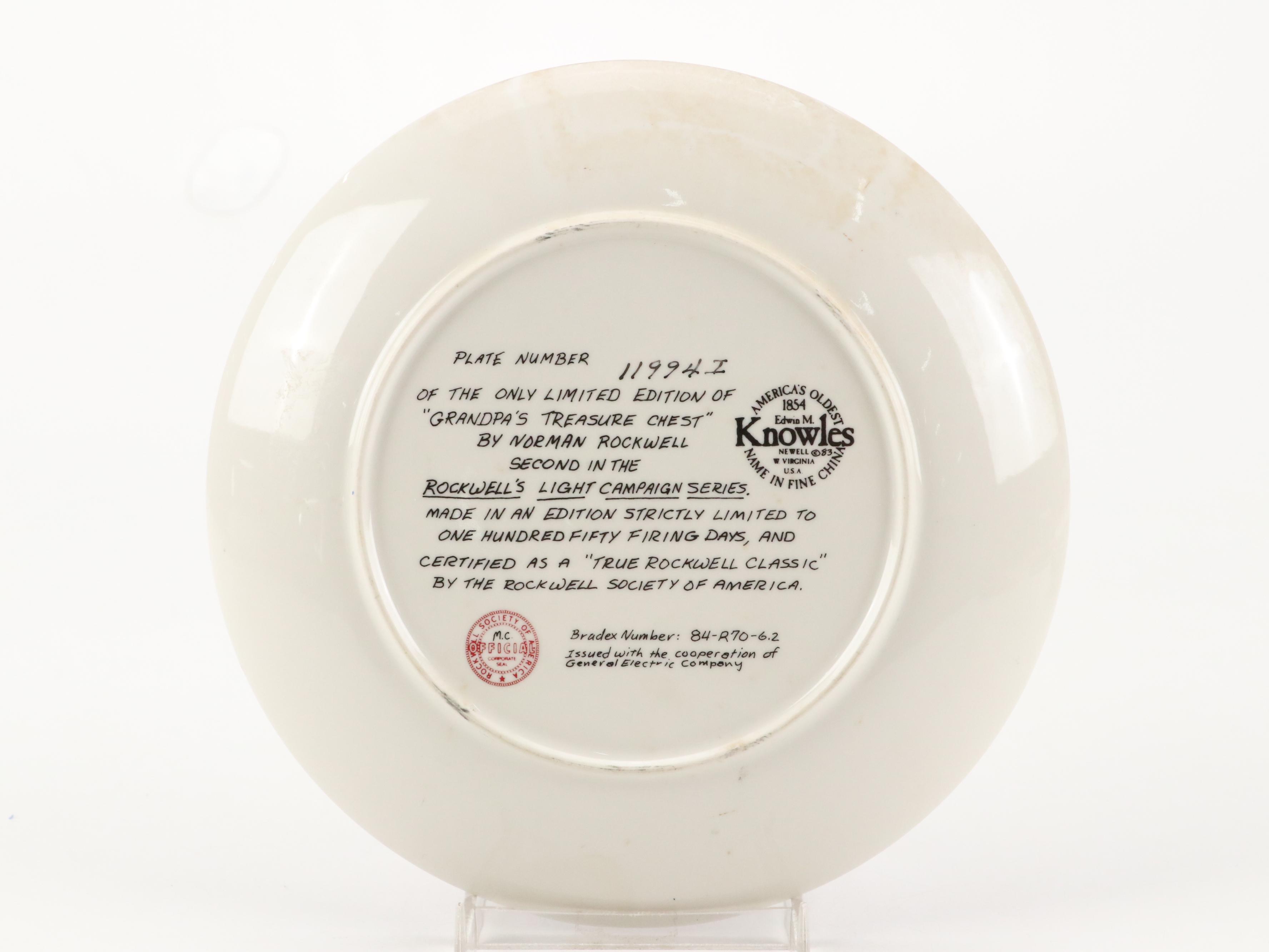 Hamilton Collection, Knowles, and Danbury Mint Norman Rockwell Collector Plates