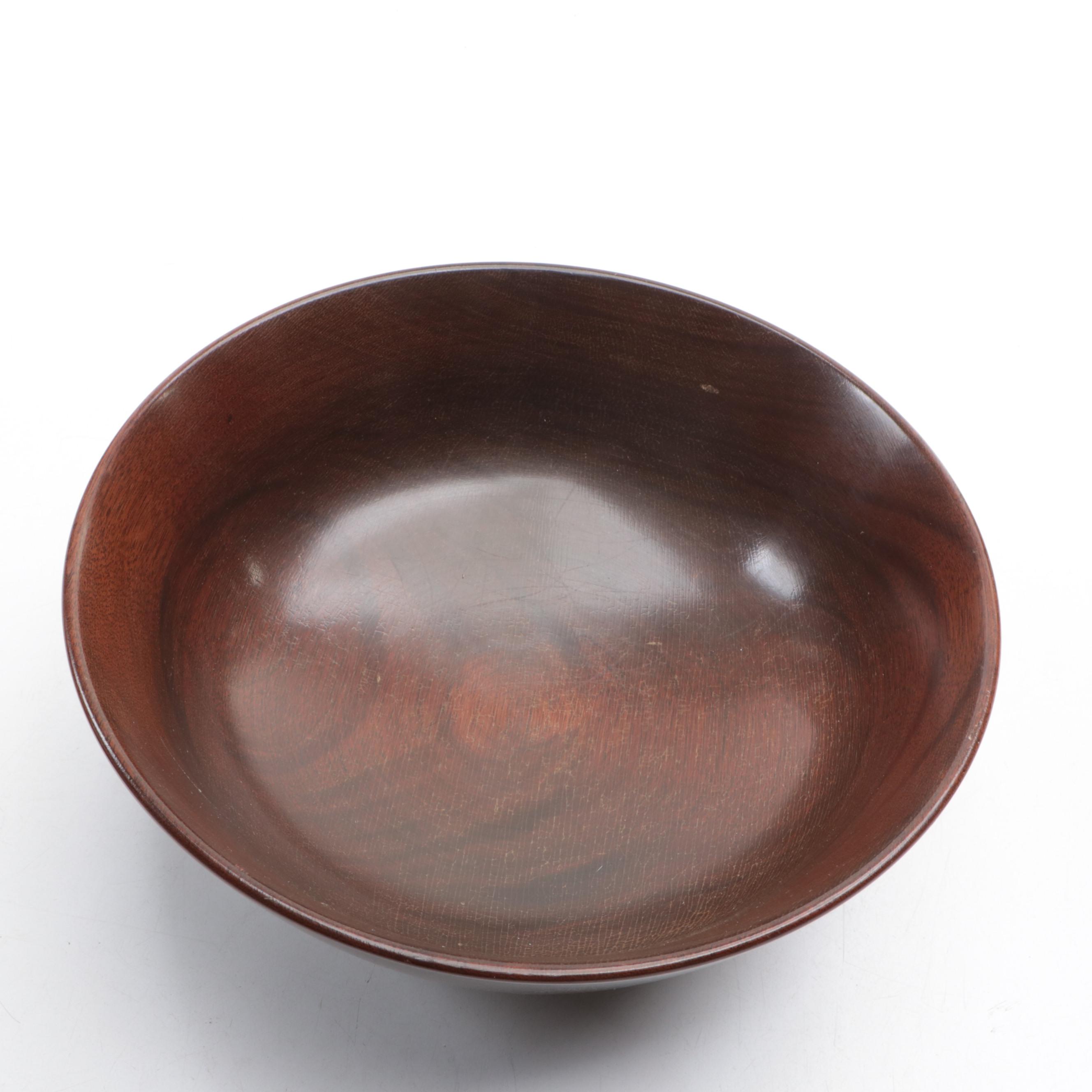 John Hasselbring Sterling Silver and Wooden Bowl and Utensils with Knives