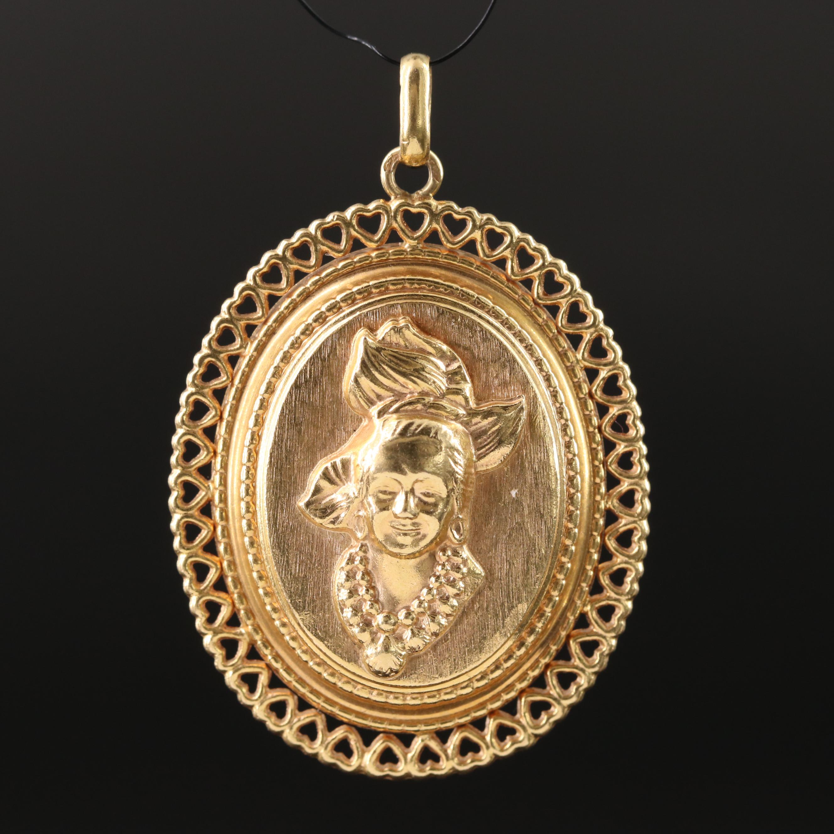 18K Figural Pendant