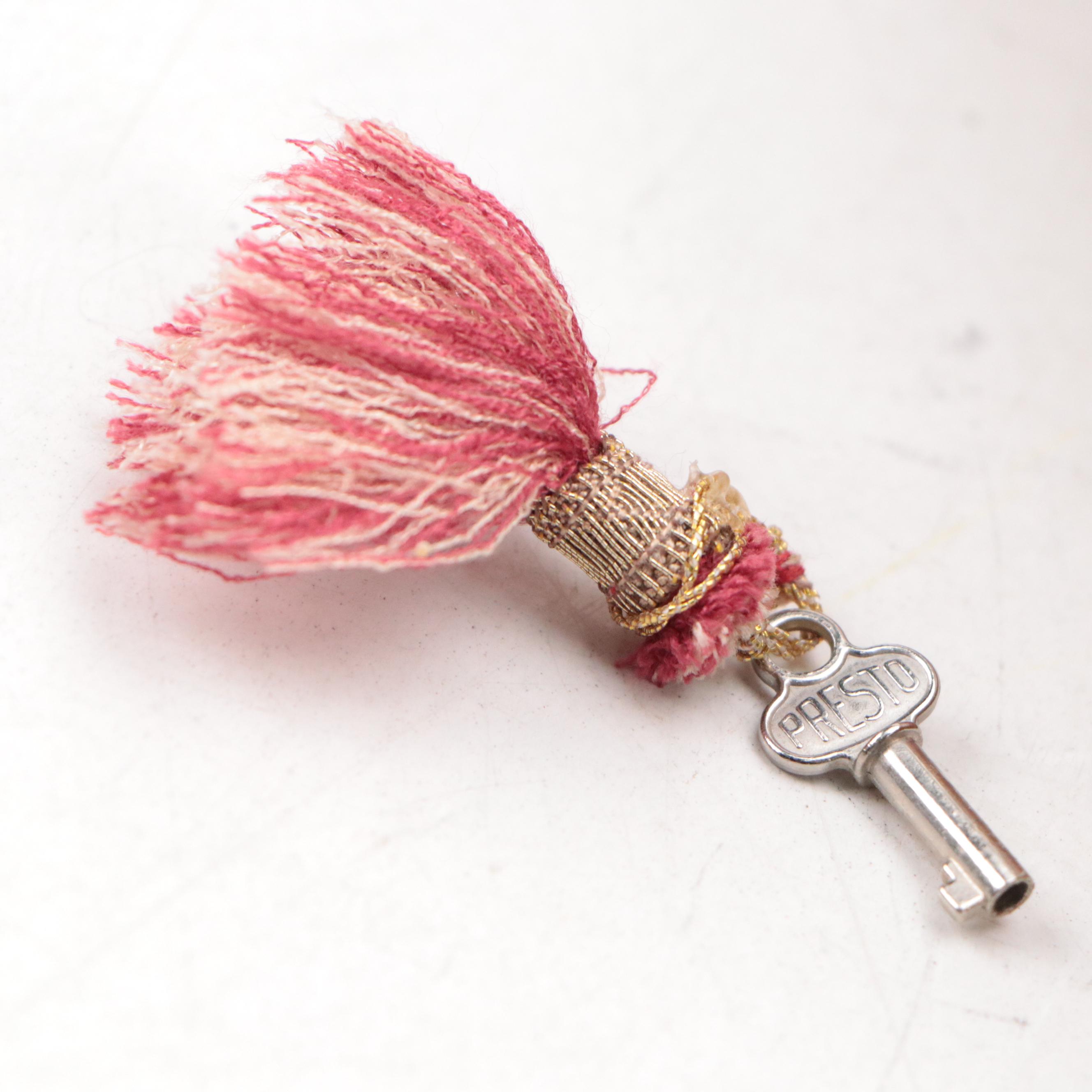 Wooden Inlay Tea Caddy with Hand-Painted Porcelain Canisters