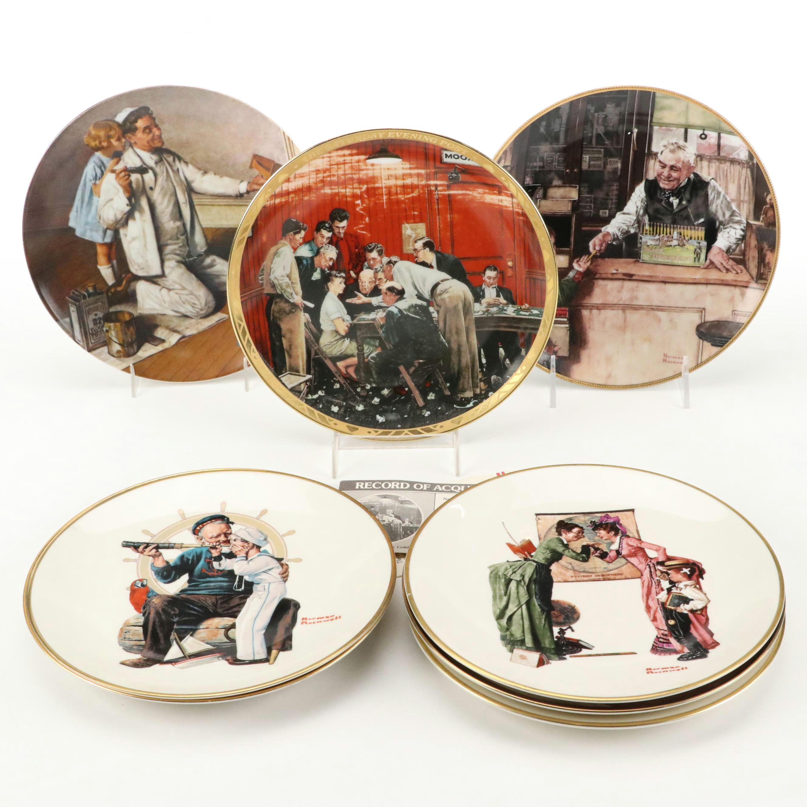 Hamilton Collection, Knowles, and Danbury Mint Norman Rockwell Collector Plates