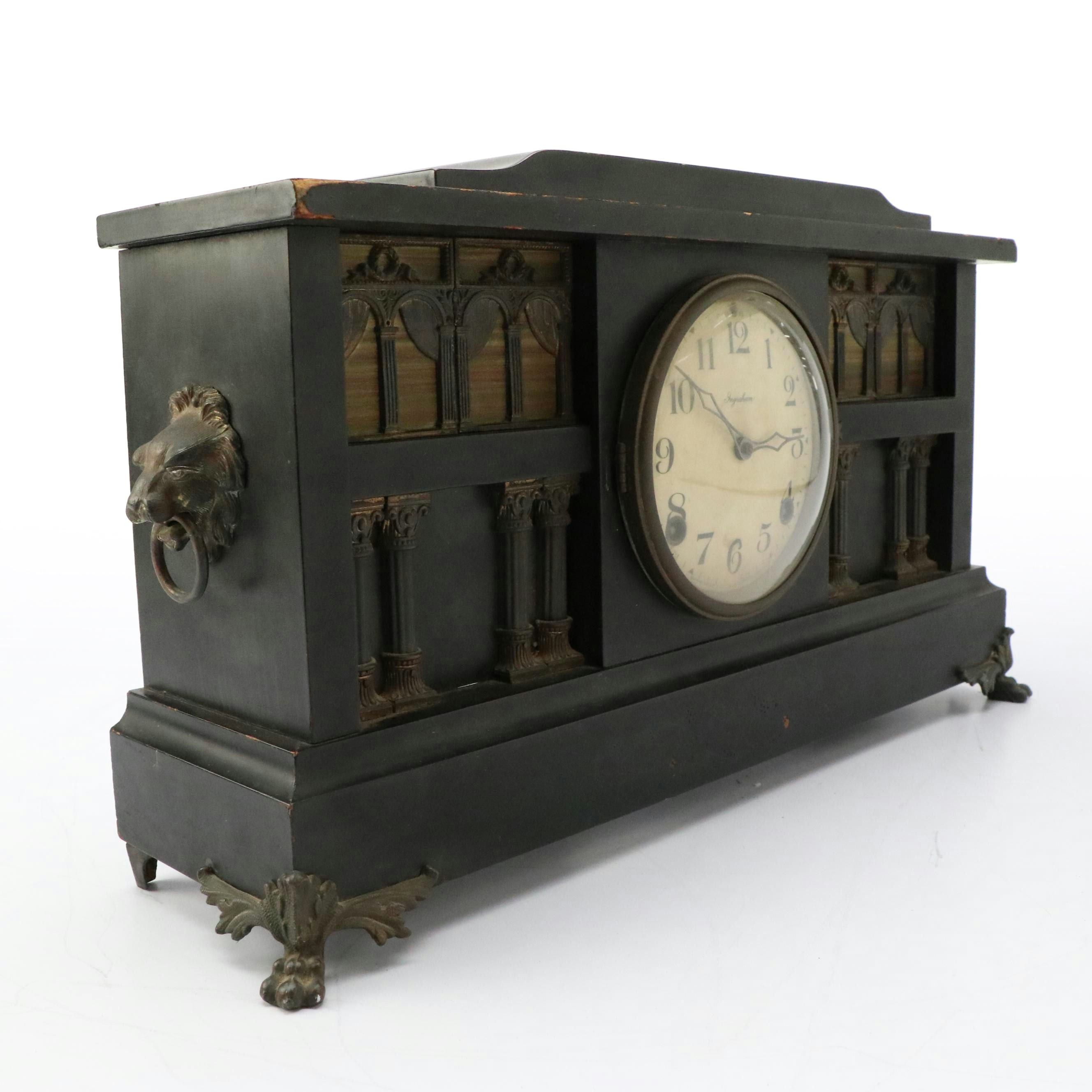 Ingraham "Palace" Enameled Wood Mantel Clock, C. 1912