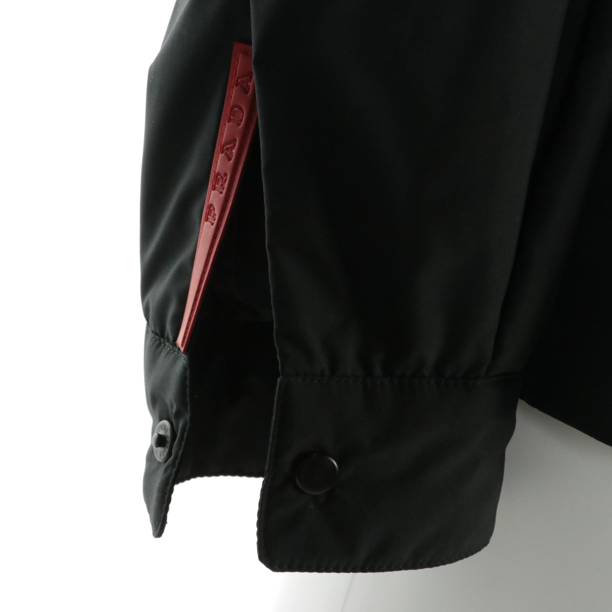 Men's Prada Sport Prima-Loft Snap-Front Active Woven Hoodie