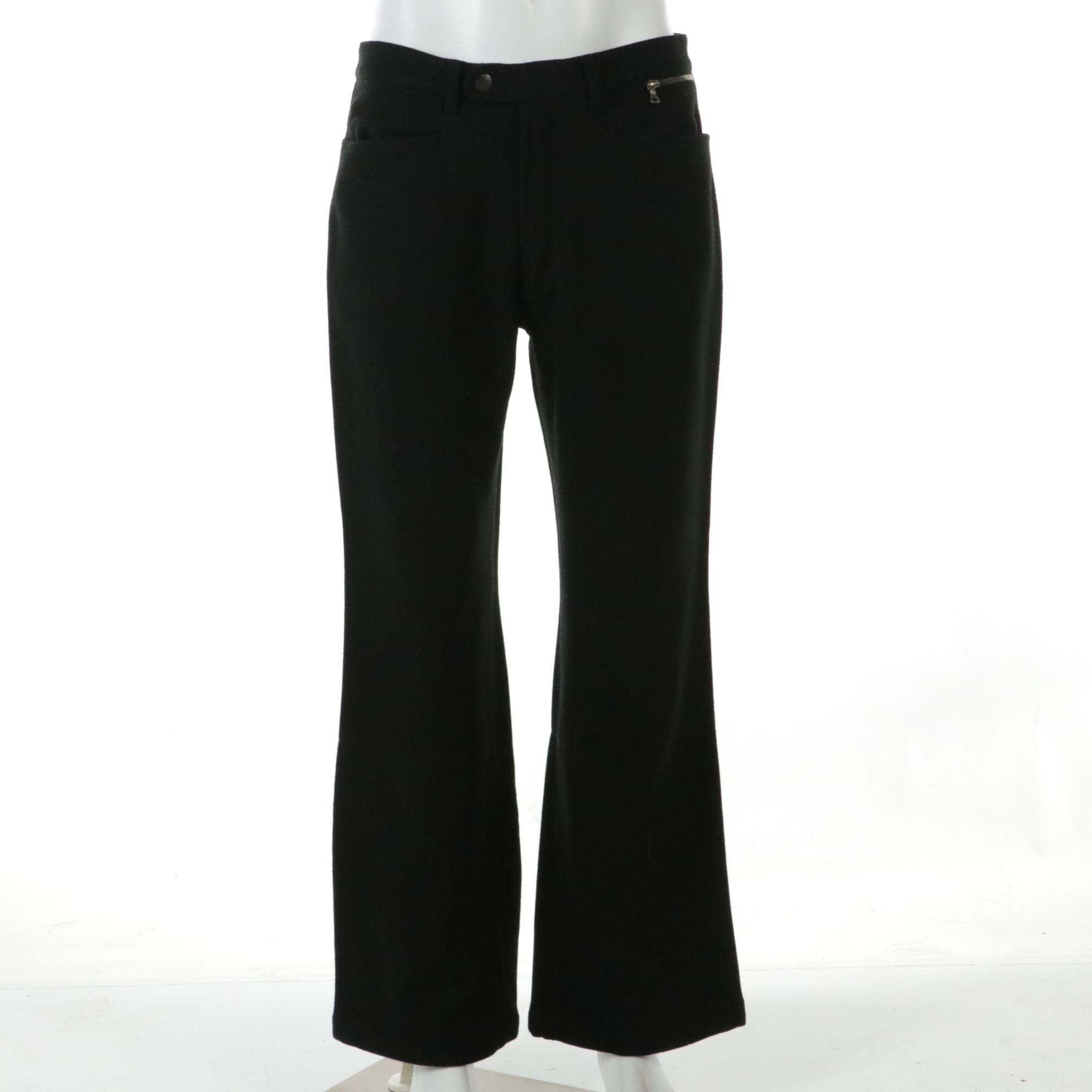 Men's Prada Sport Wool Ski Pants with Built-in Wind-Gaiters