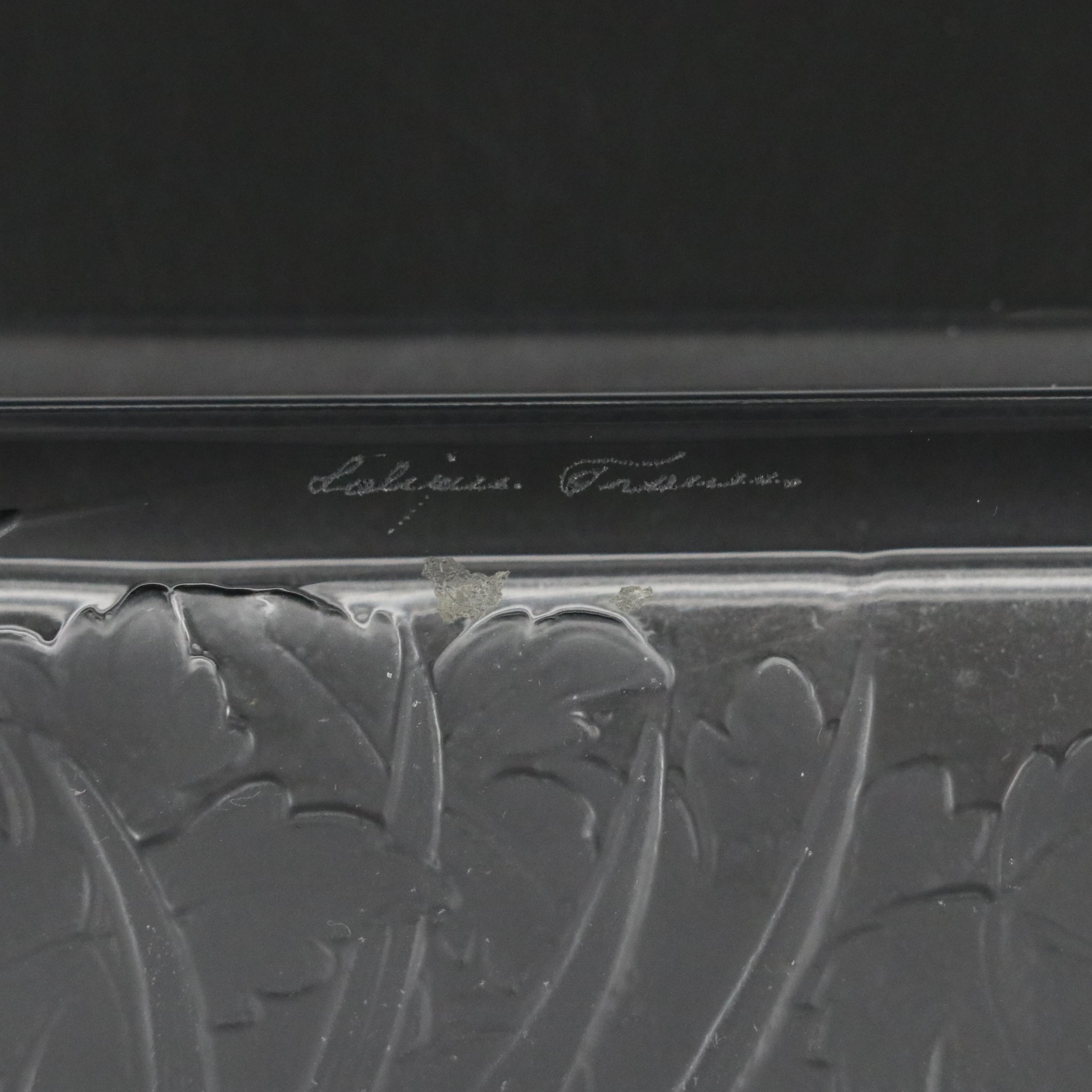 Lalique "Perdrix" Art Deco Crystal Tray