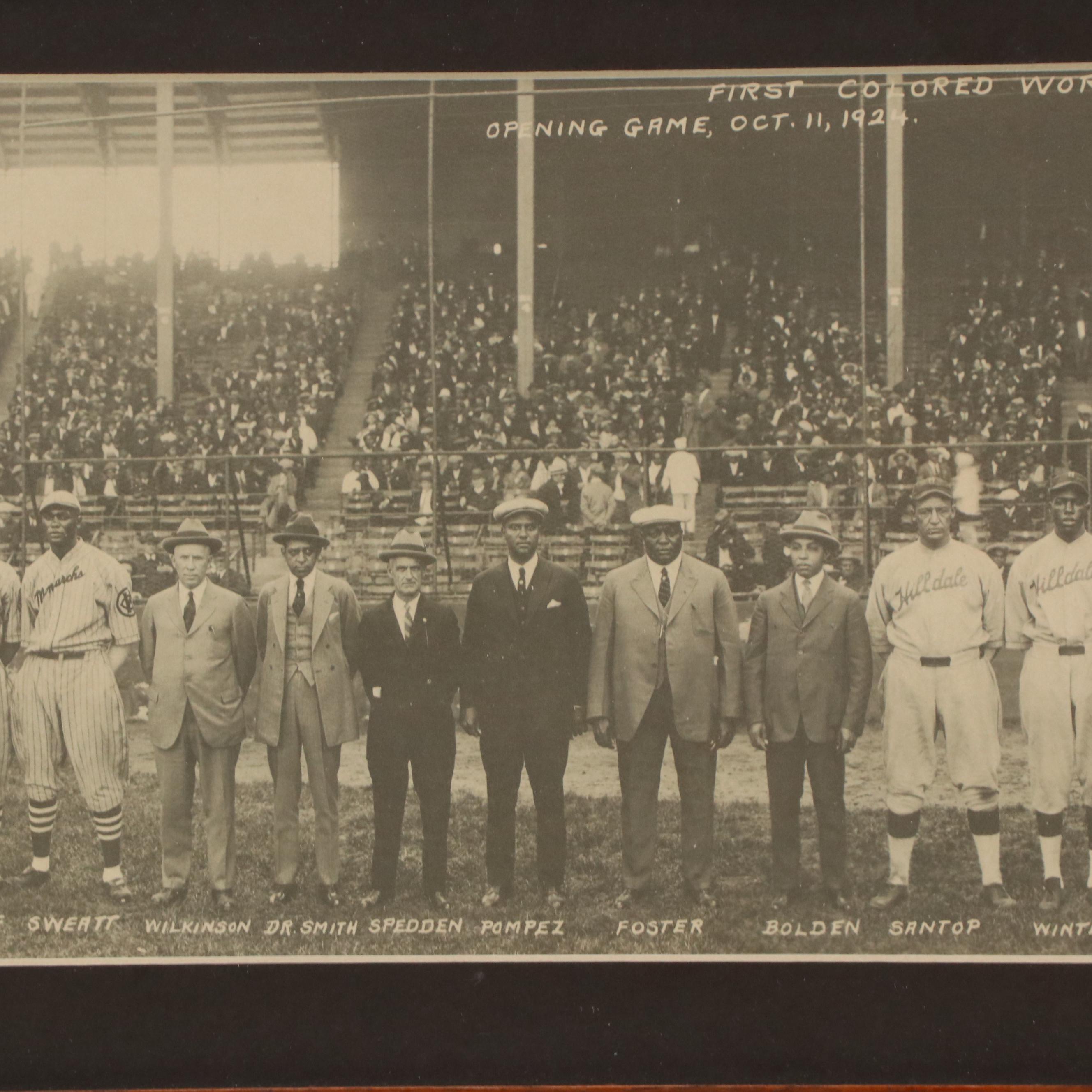 Halftone Baseball Roster "First Colored World Series"