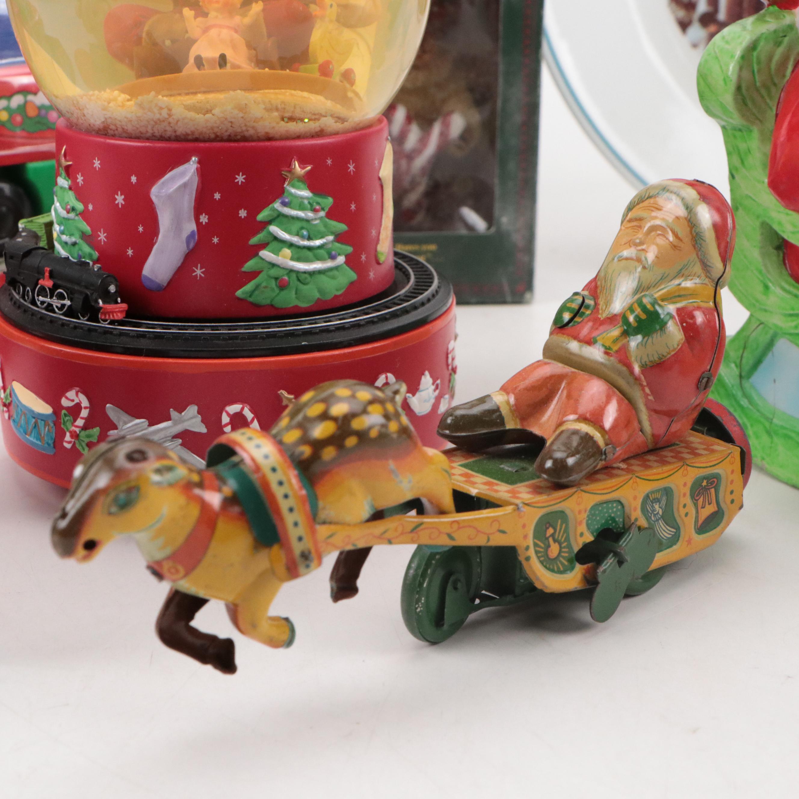 Christmas Snow Globe, Decorative Plates, Figurines and More, Vintage