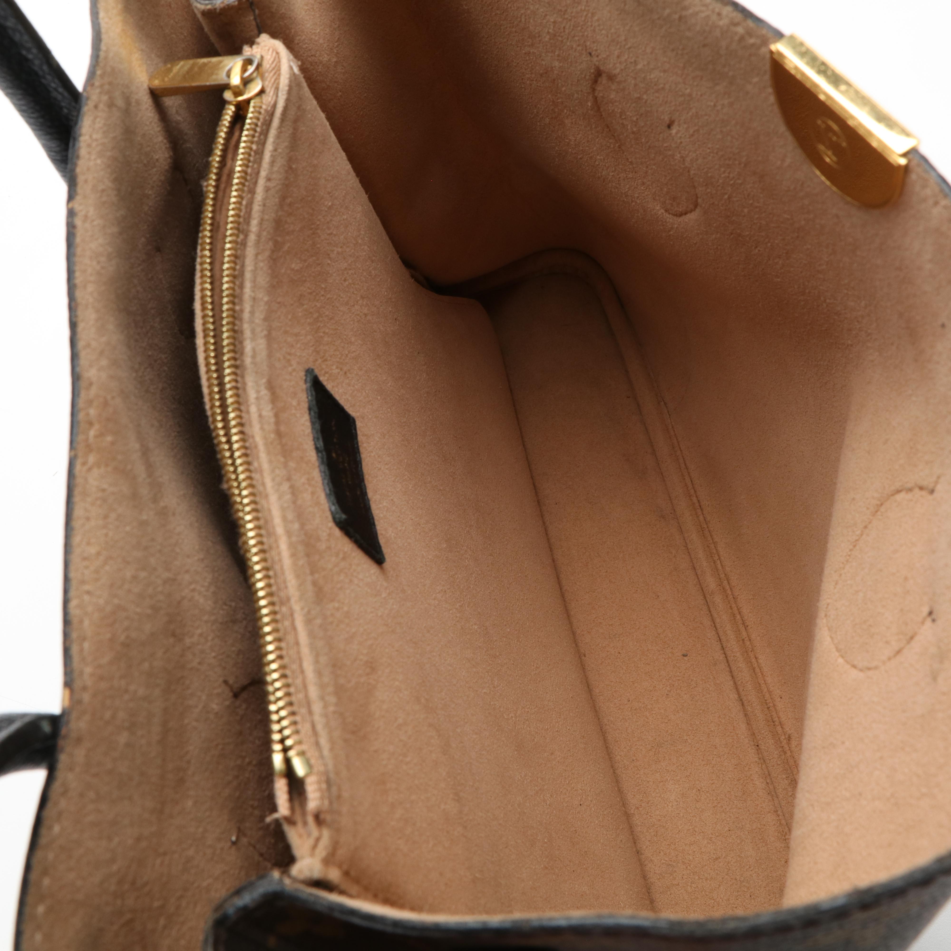 Louis Vuitton  Flandrin Tote Bag in Monogram Coated Canvas and Black Leather