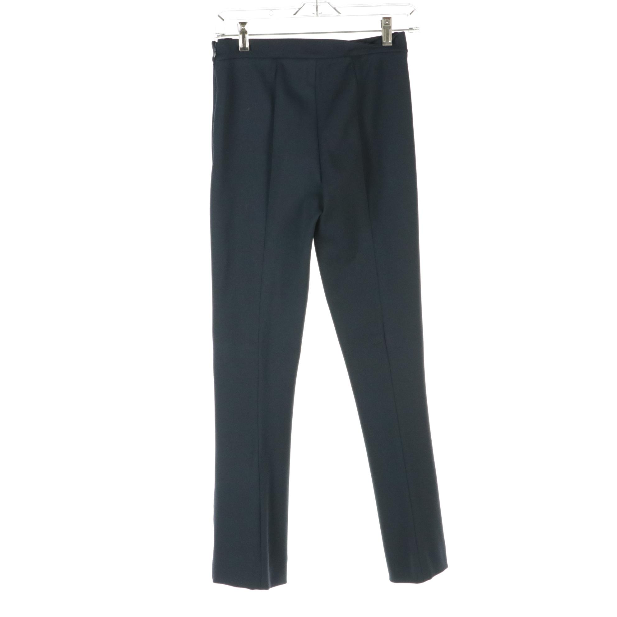 Prada Navy Blue Trousers in Nylon Blend