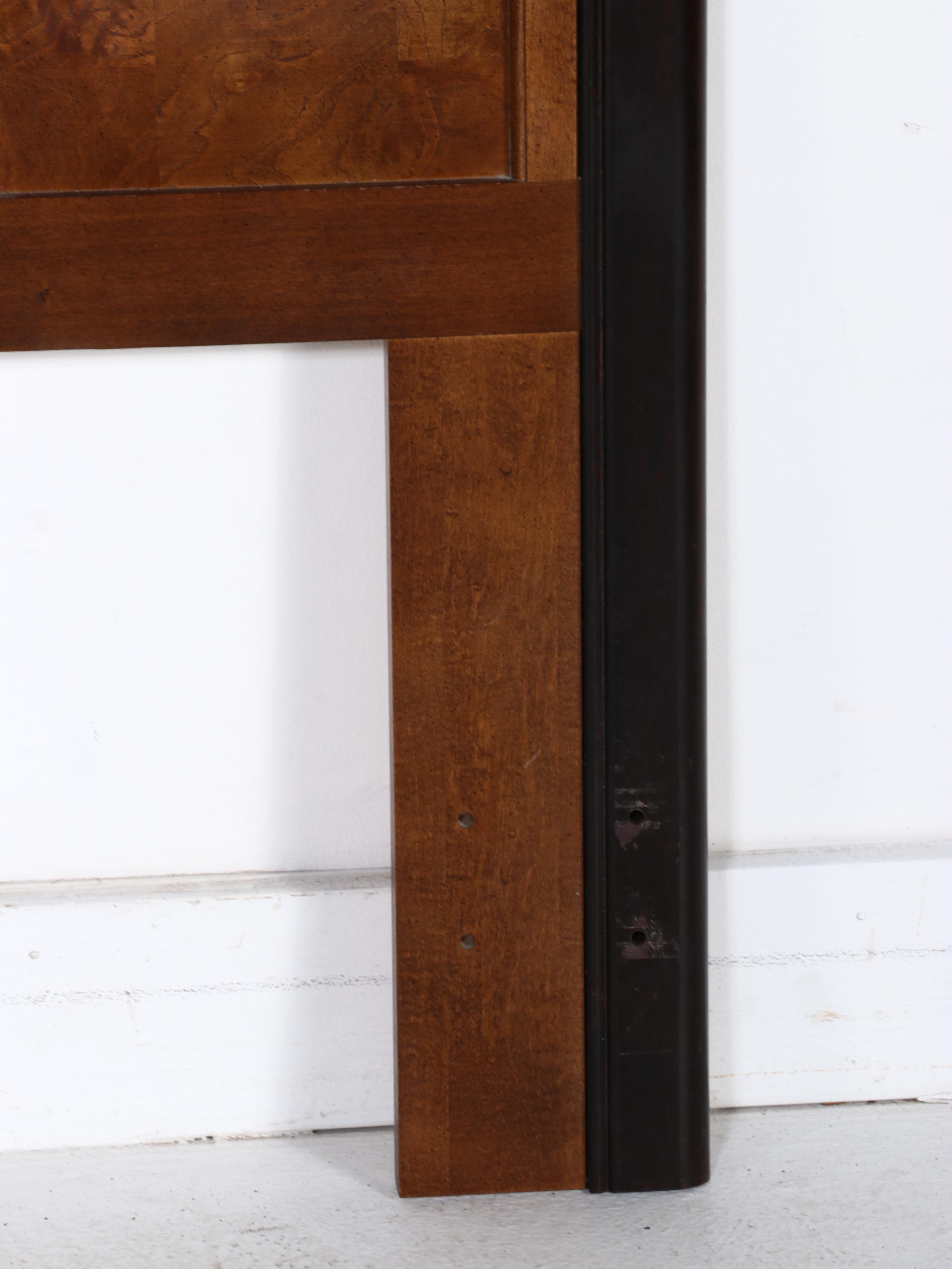 Broyhill Premier "Ming Dynasty" Elm, Cherrywood, and Maple Bed & Nightstand