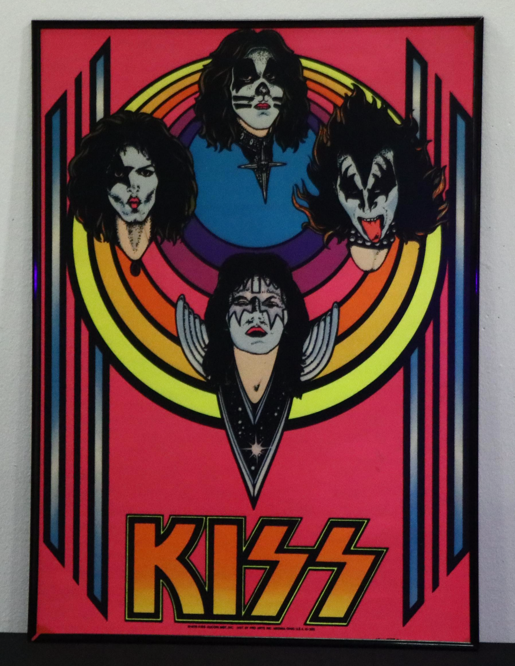 KISS Original 1976 Textured Blacklight Poster