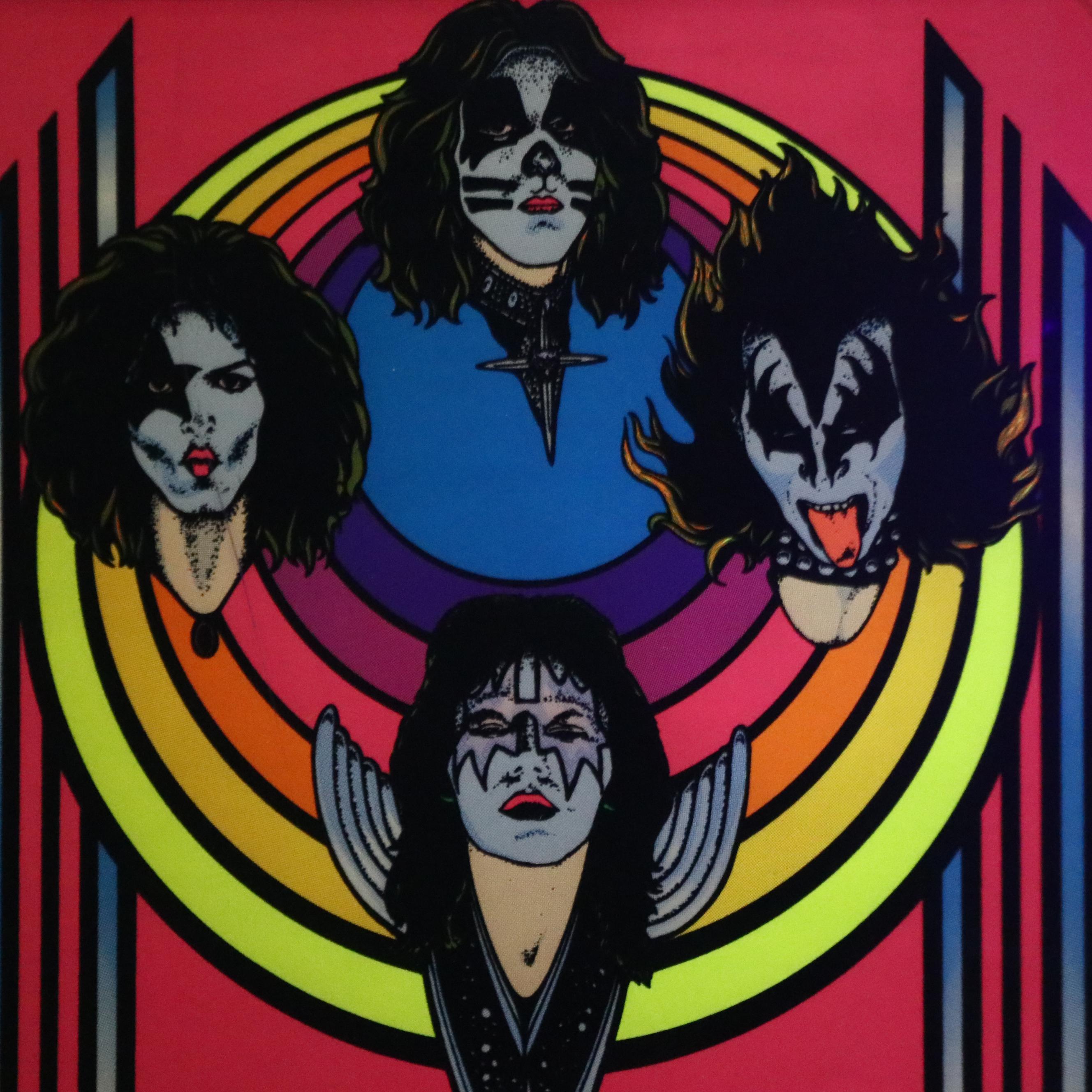KISS Original 1976 Textured Blacklight Poster