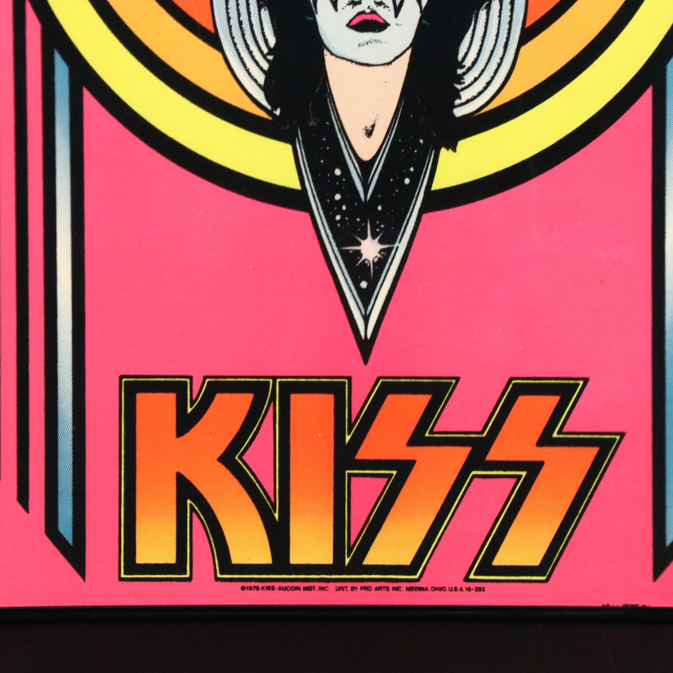 KISS Original 1976 Textured Blacklight Poster