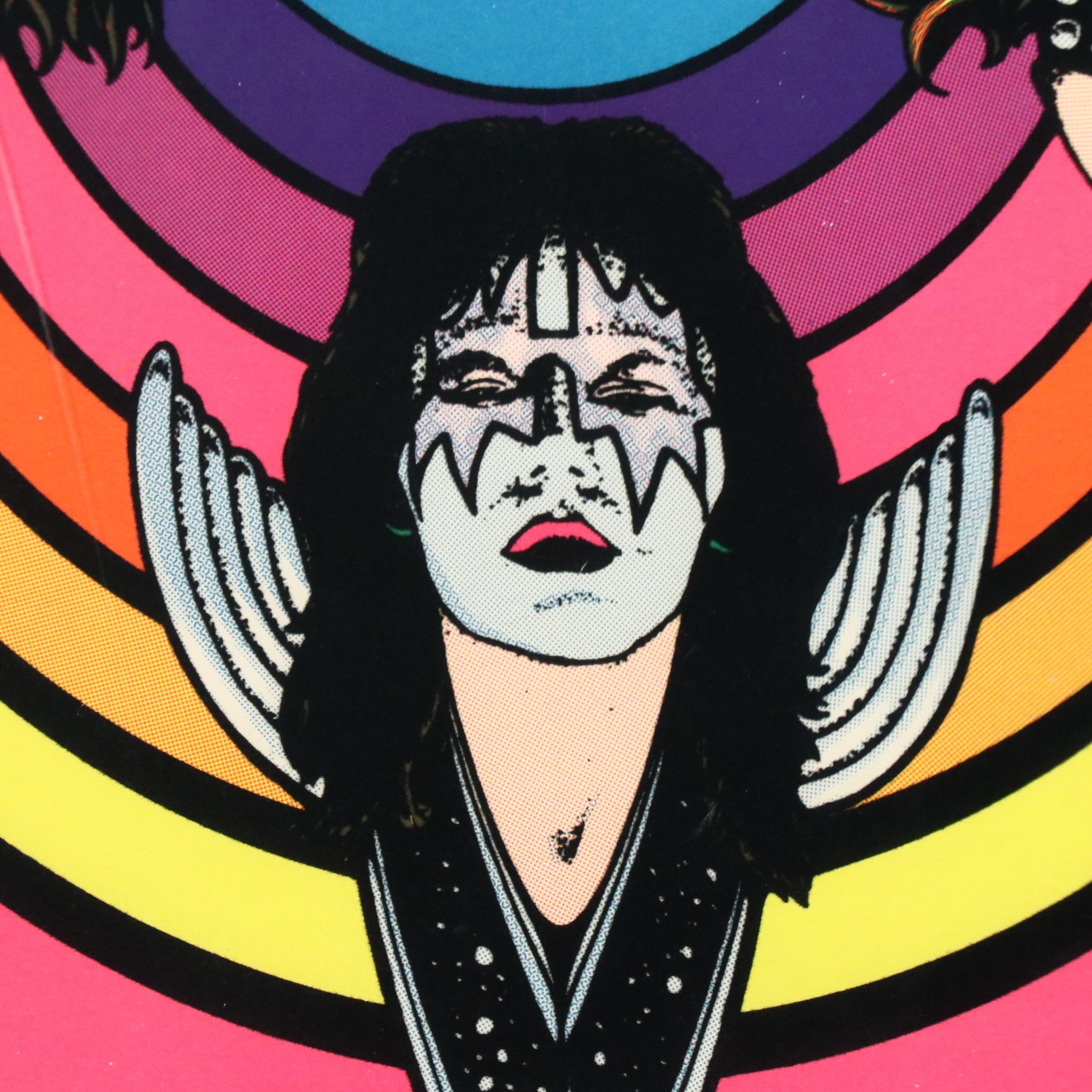 KISS Original 1976 Textured Blacklight Poster