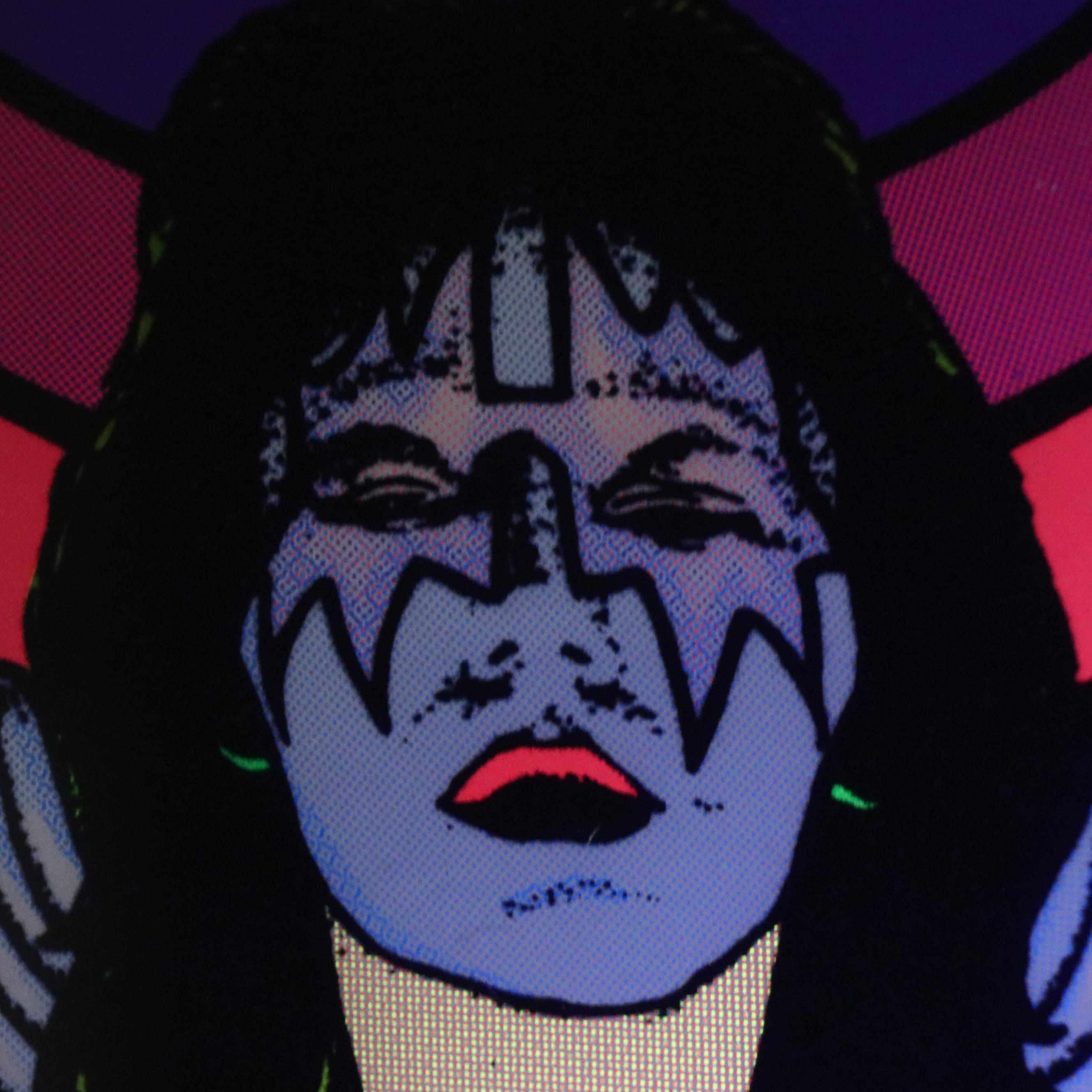 KISS Original 1976 Textured Blacklight Poster