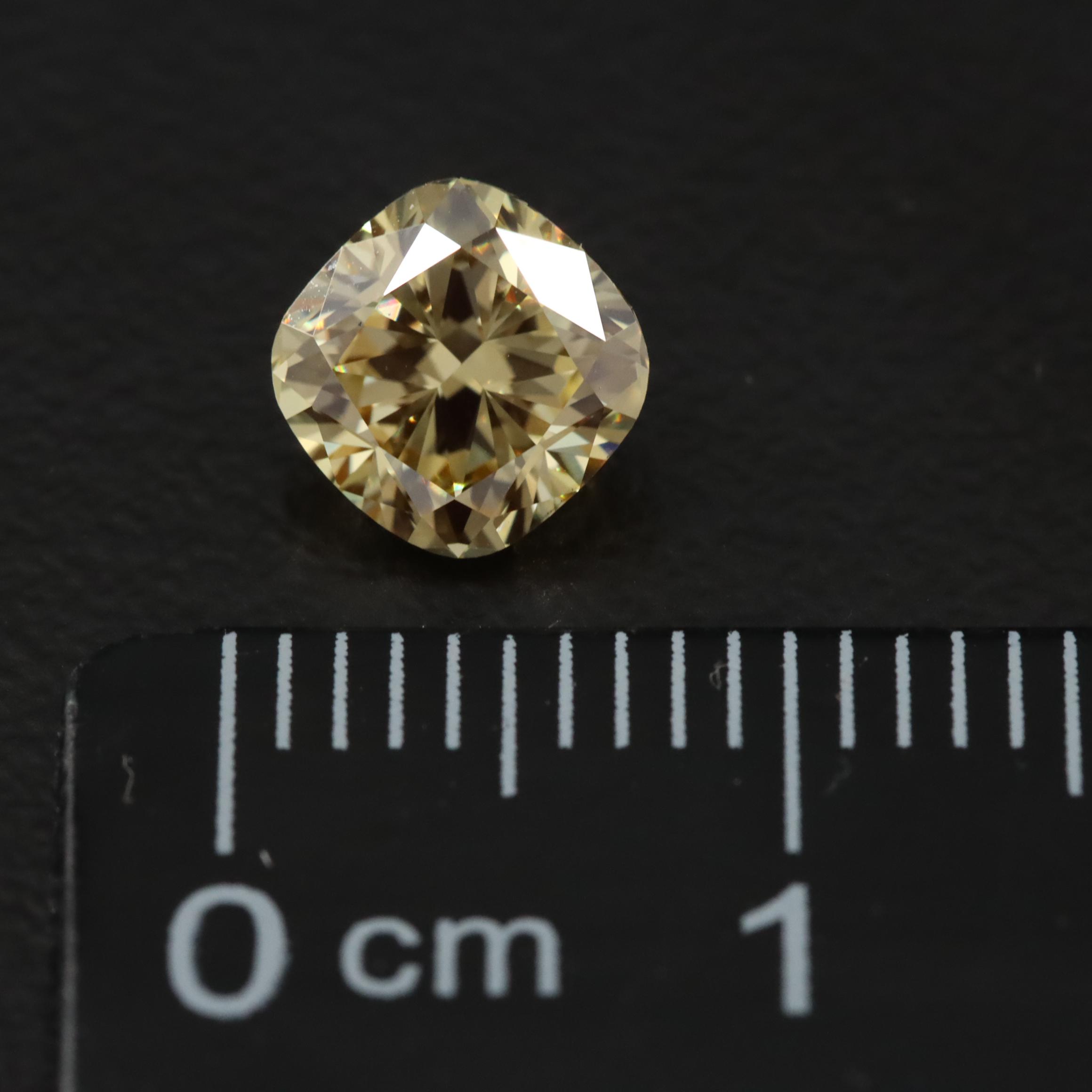 Loose 1.25 CT Fancy Vivid Yellow Lab Grown Diamond with IGI Report