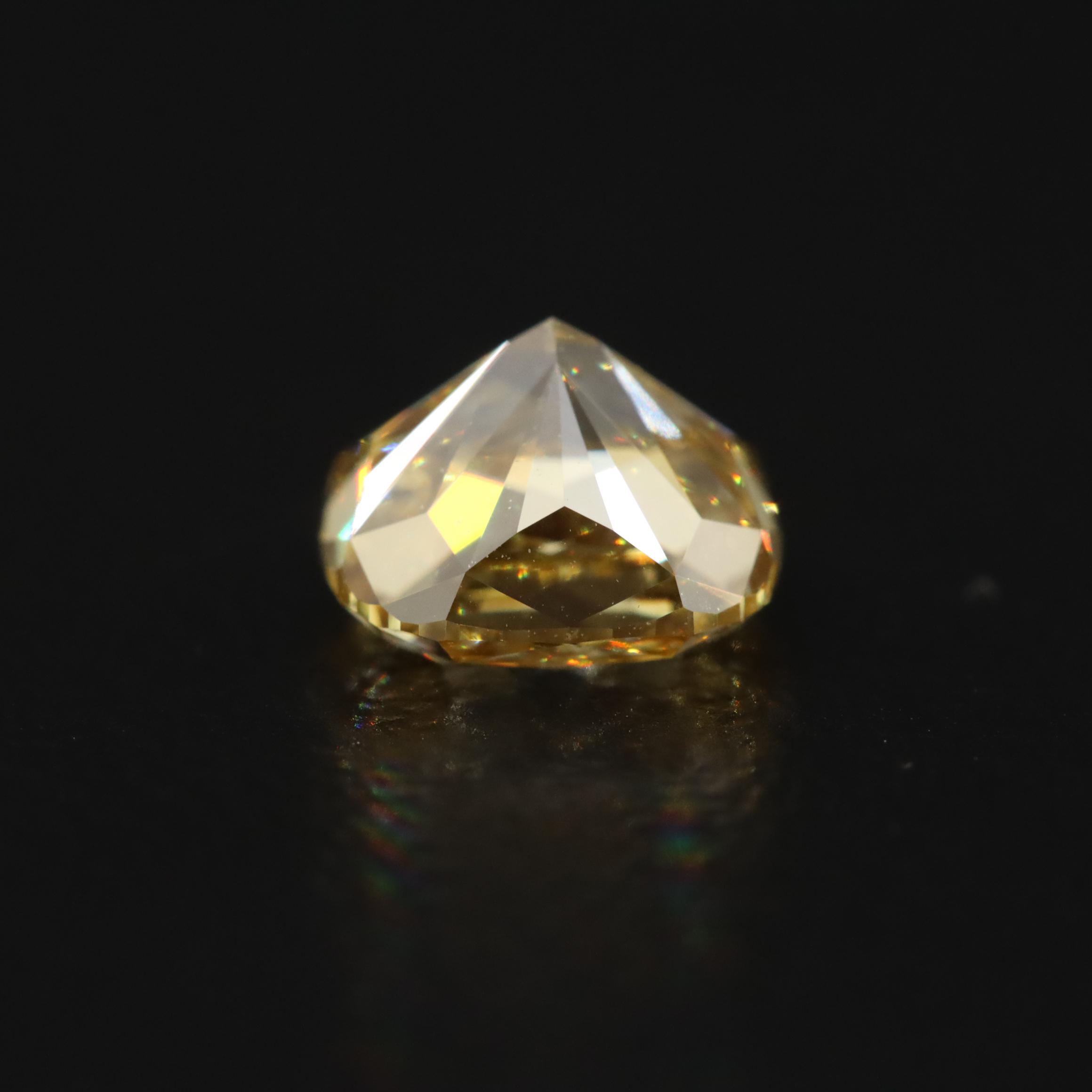 Loose 1.25 CT Fancy Vivid Yellow Lab Grown Diamond with IGI Report