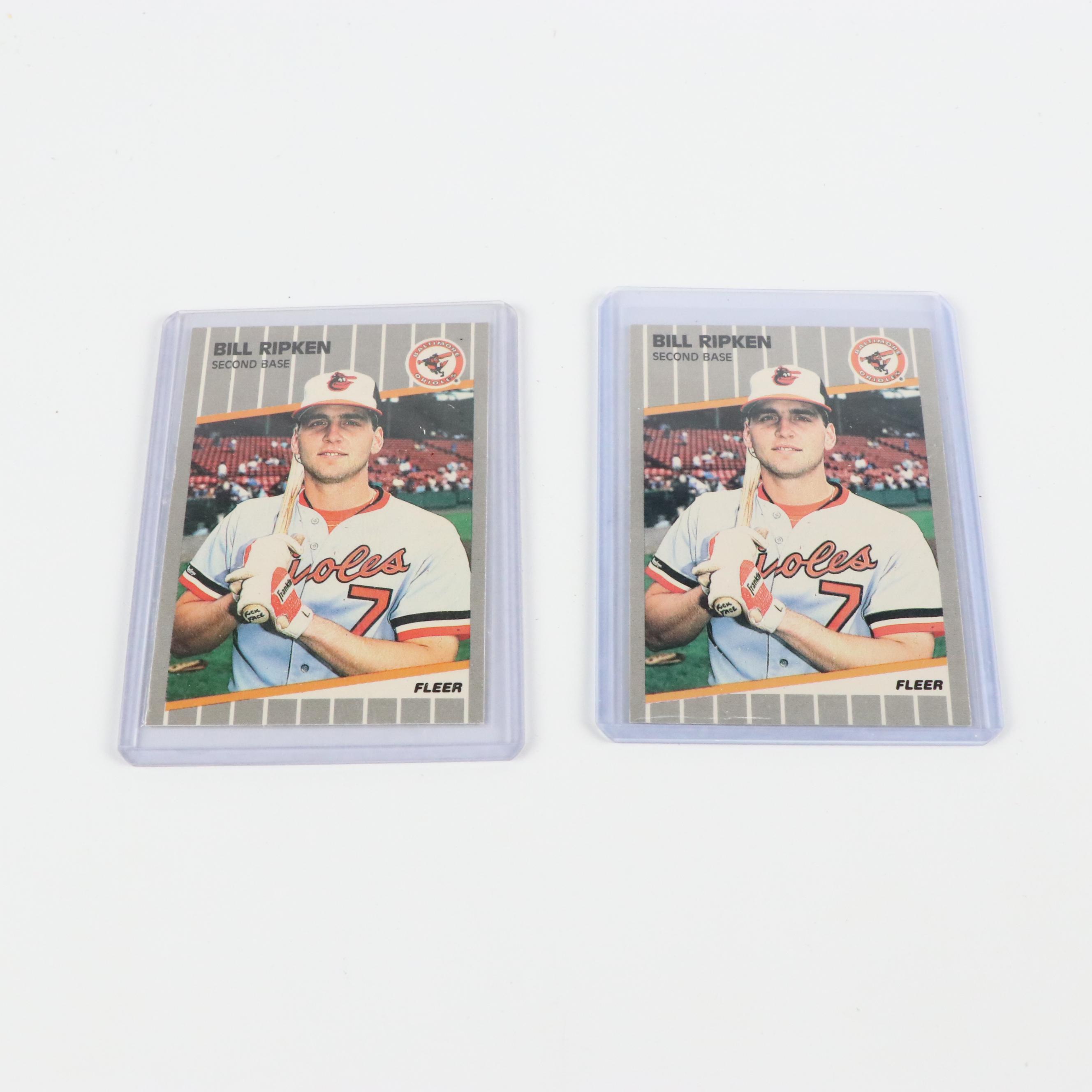 Sealed Fleer Baseball Logo Stickers & Trading Card Sets with Bill Ripken Cards