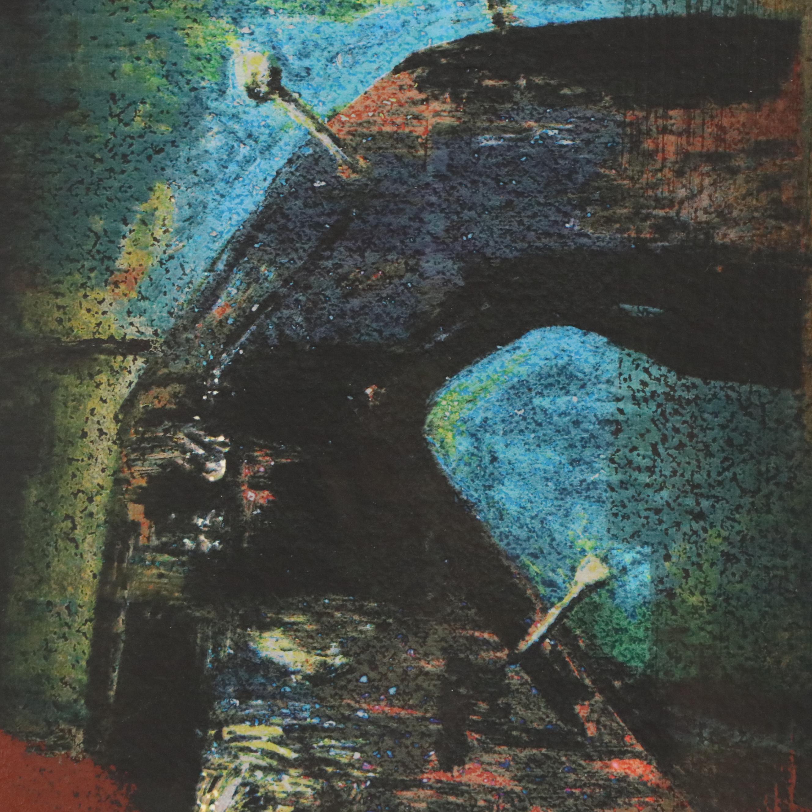 John Walker Embellished Serigraph "The Forge II," 1990