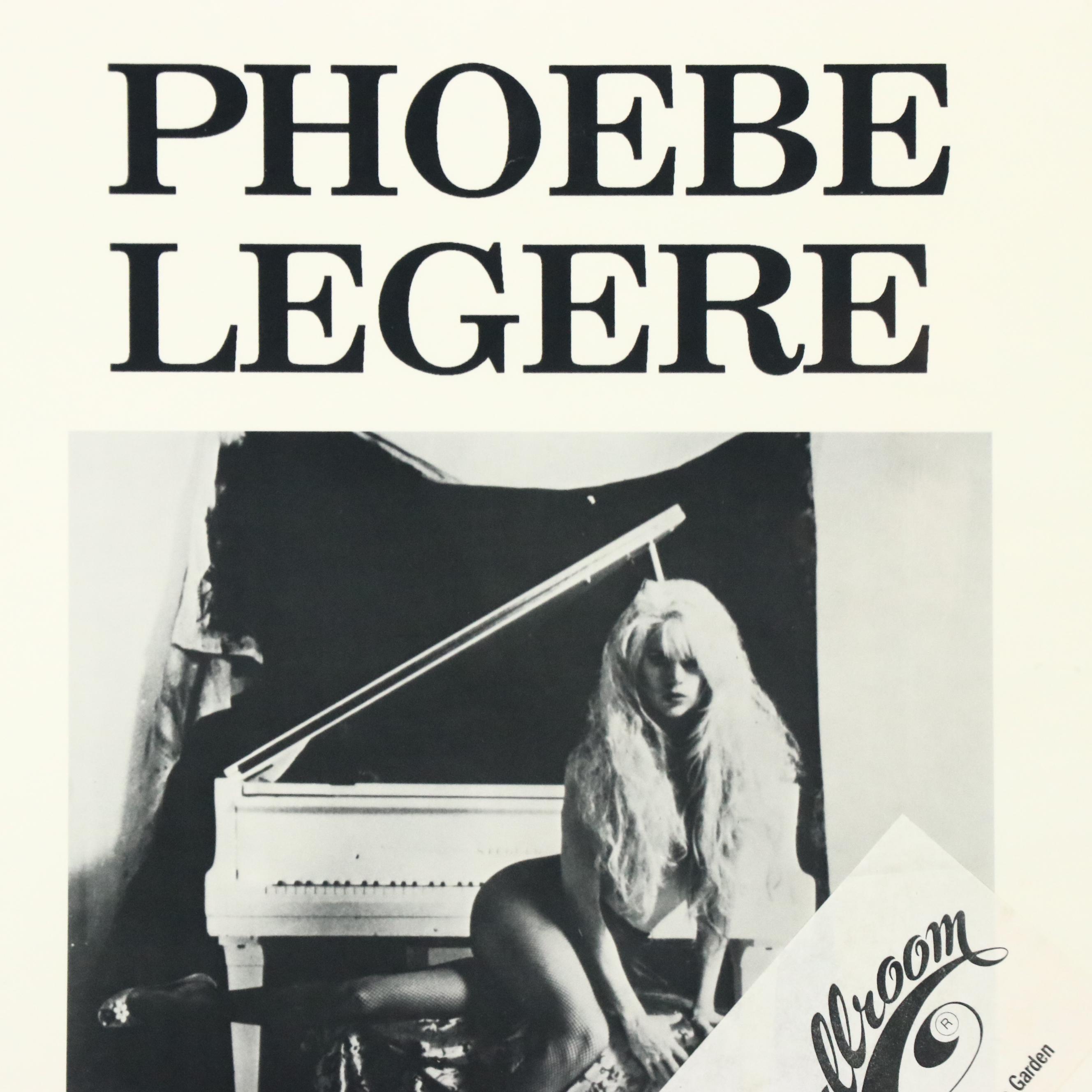Phoebe Legere 1990s Cabaret Promotional Poster