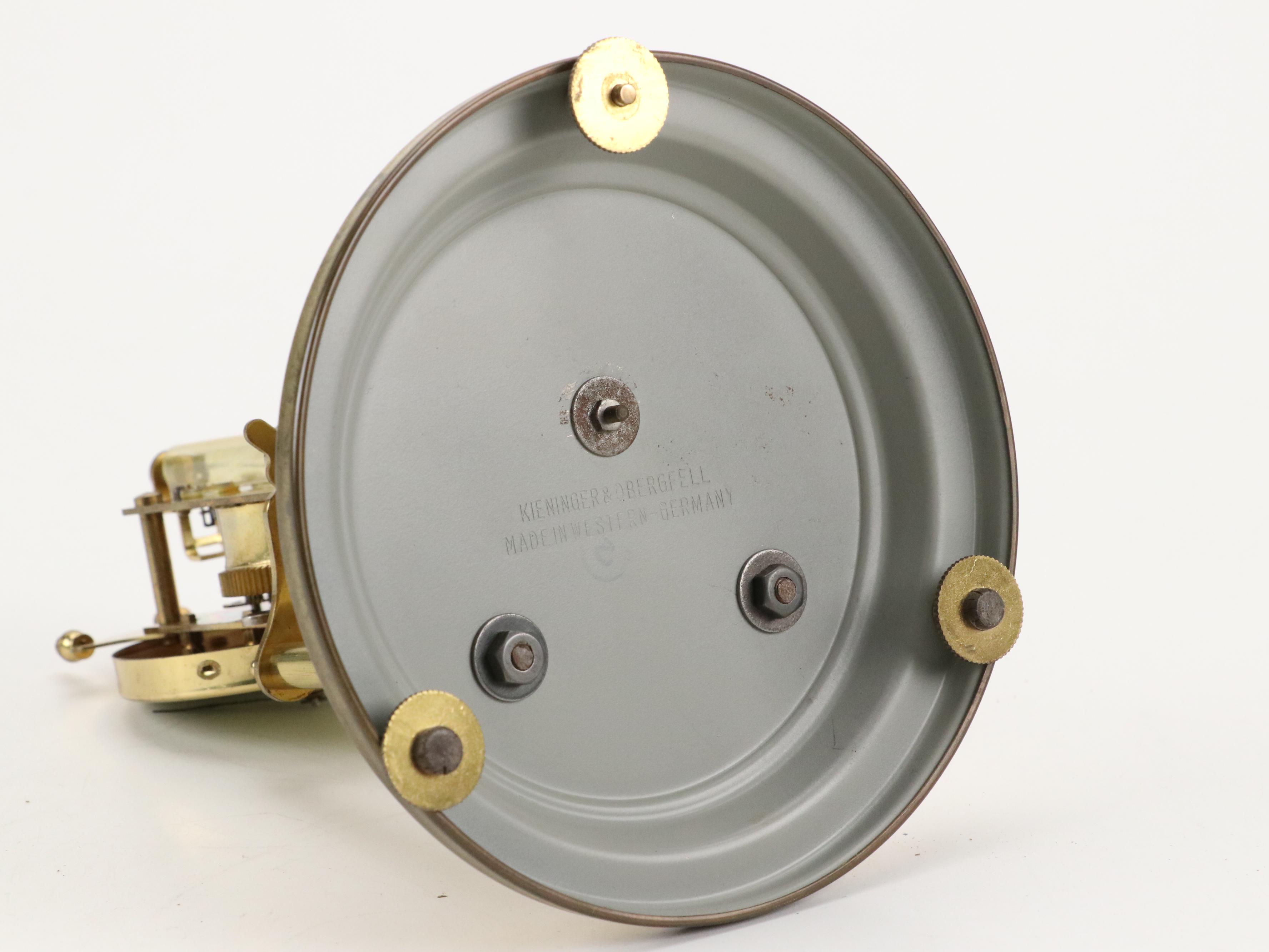 Kundo West German Brass and Glass 400 Day Anniversary Clock