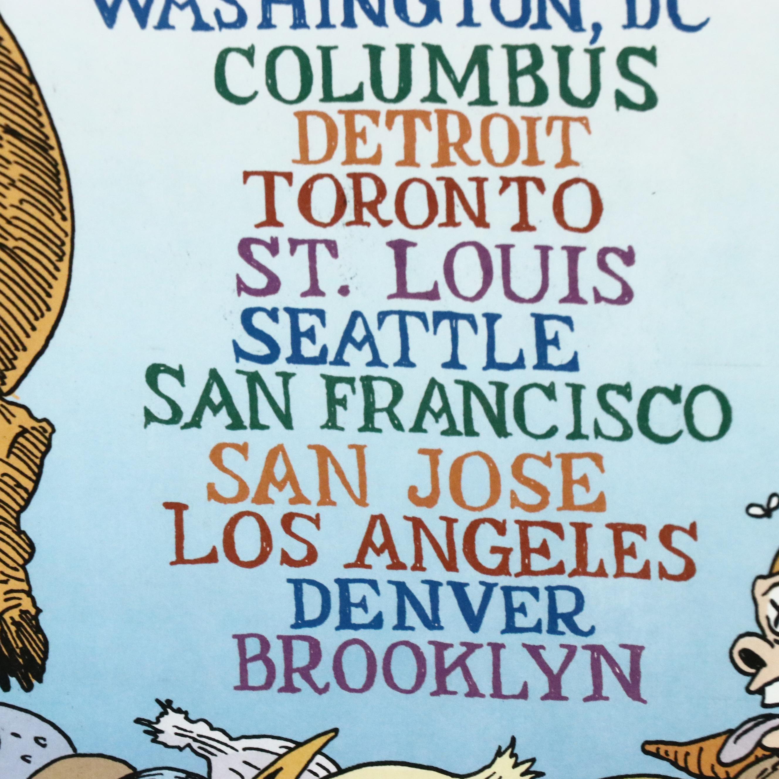 Anthony Bourdain "The Hunger" 2016 Tour Poster, Autographed by Artist