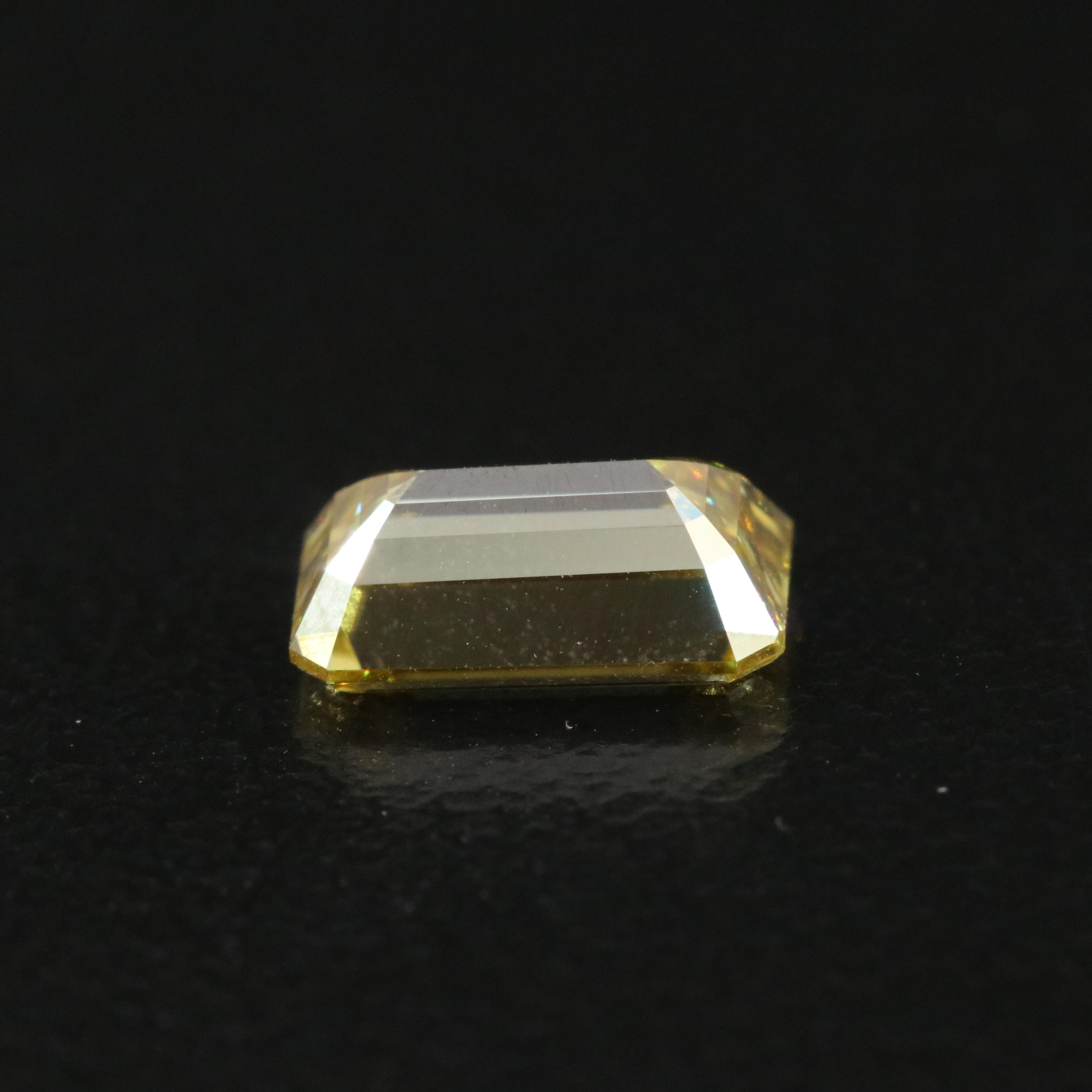 Loose 1.01 CT Fancy Intense Yellow Lab Grown Diamond with IGI Report