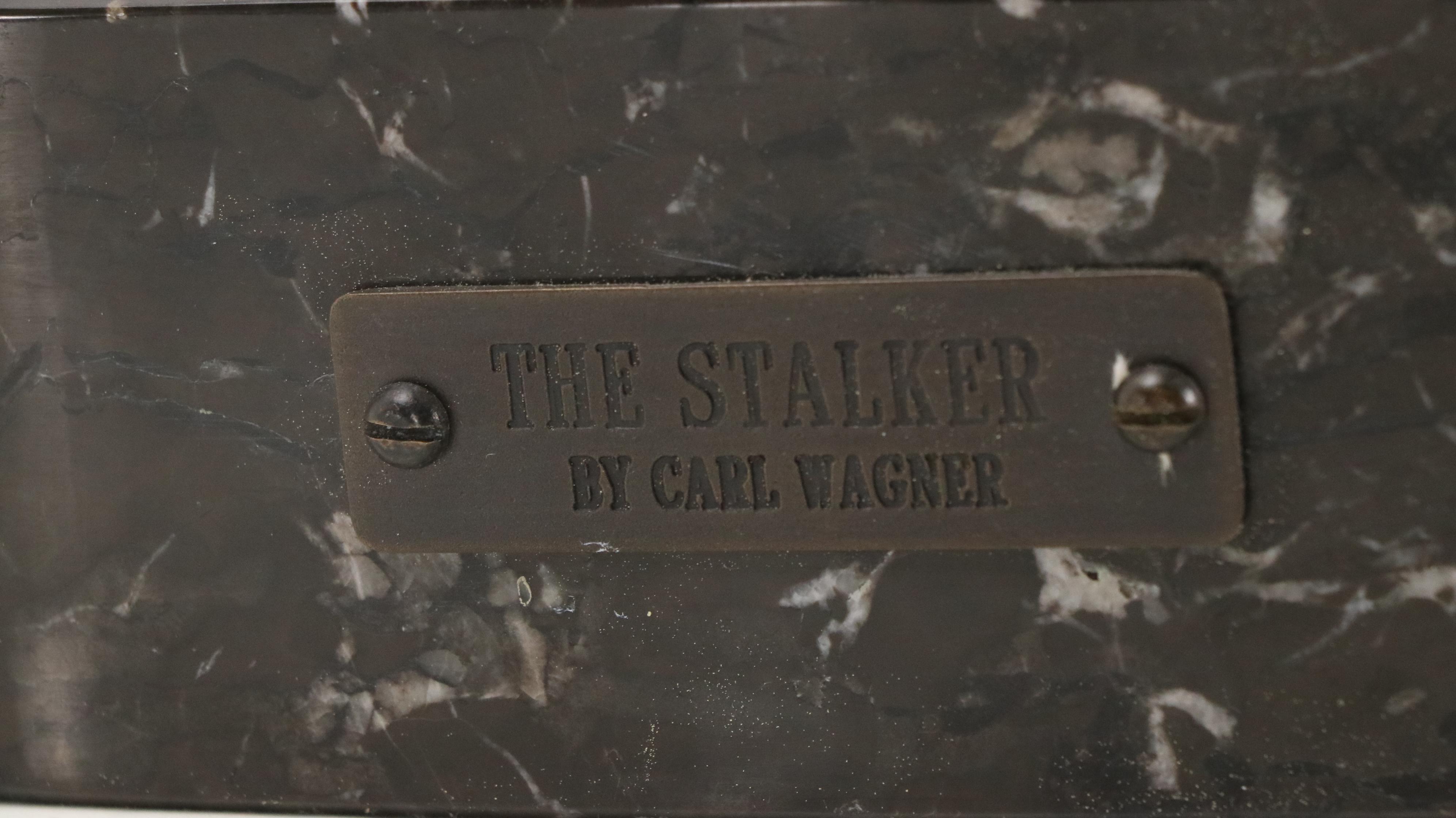 Carl Wagner Patinated Bronze Sculpture "The Stalker," 1989