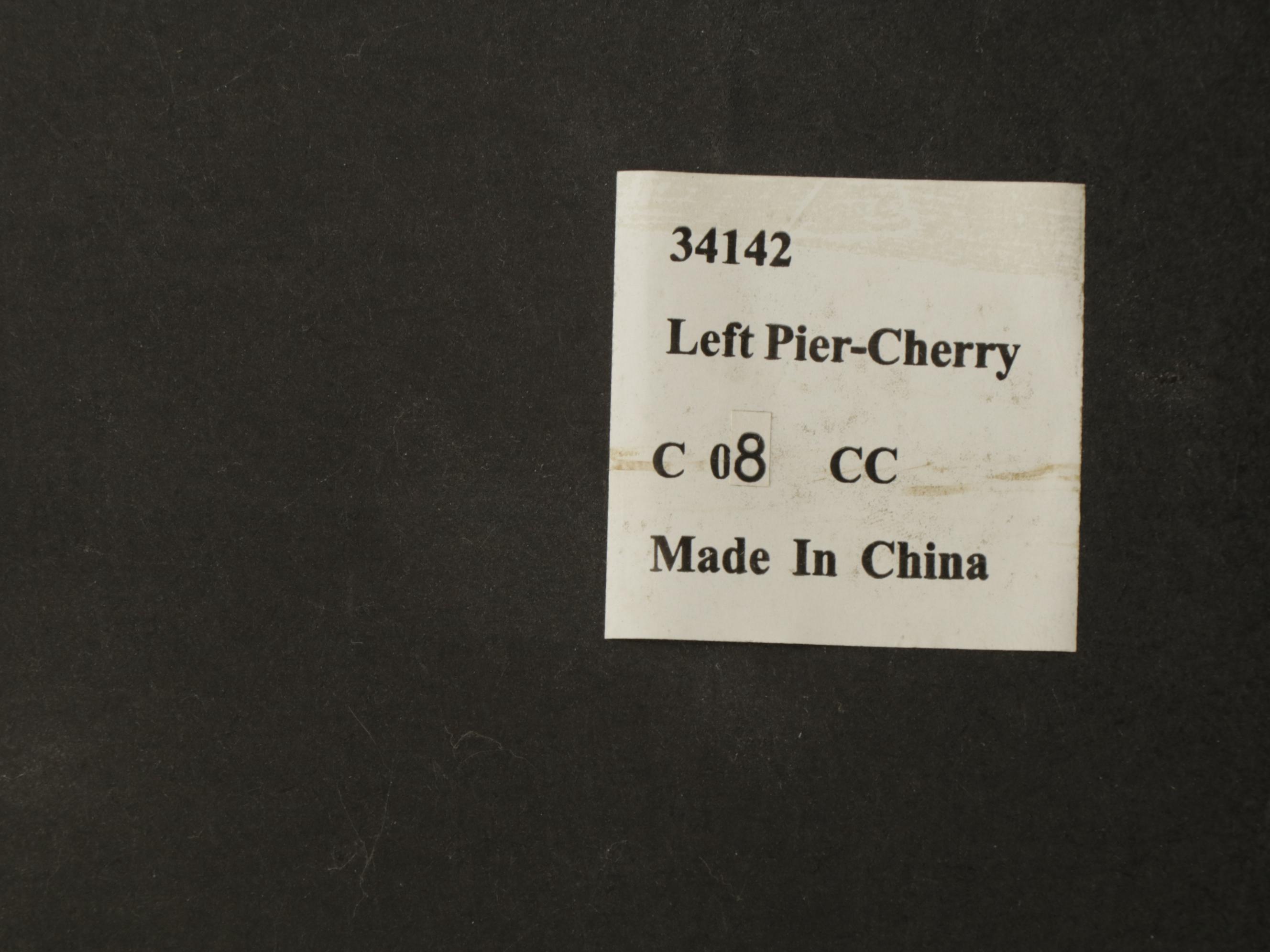 Wall Unit Display Cabinets with Cherry Finish, 21st Century