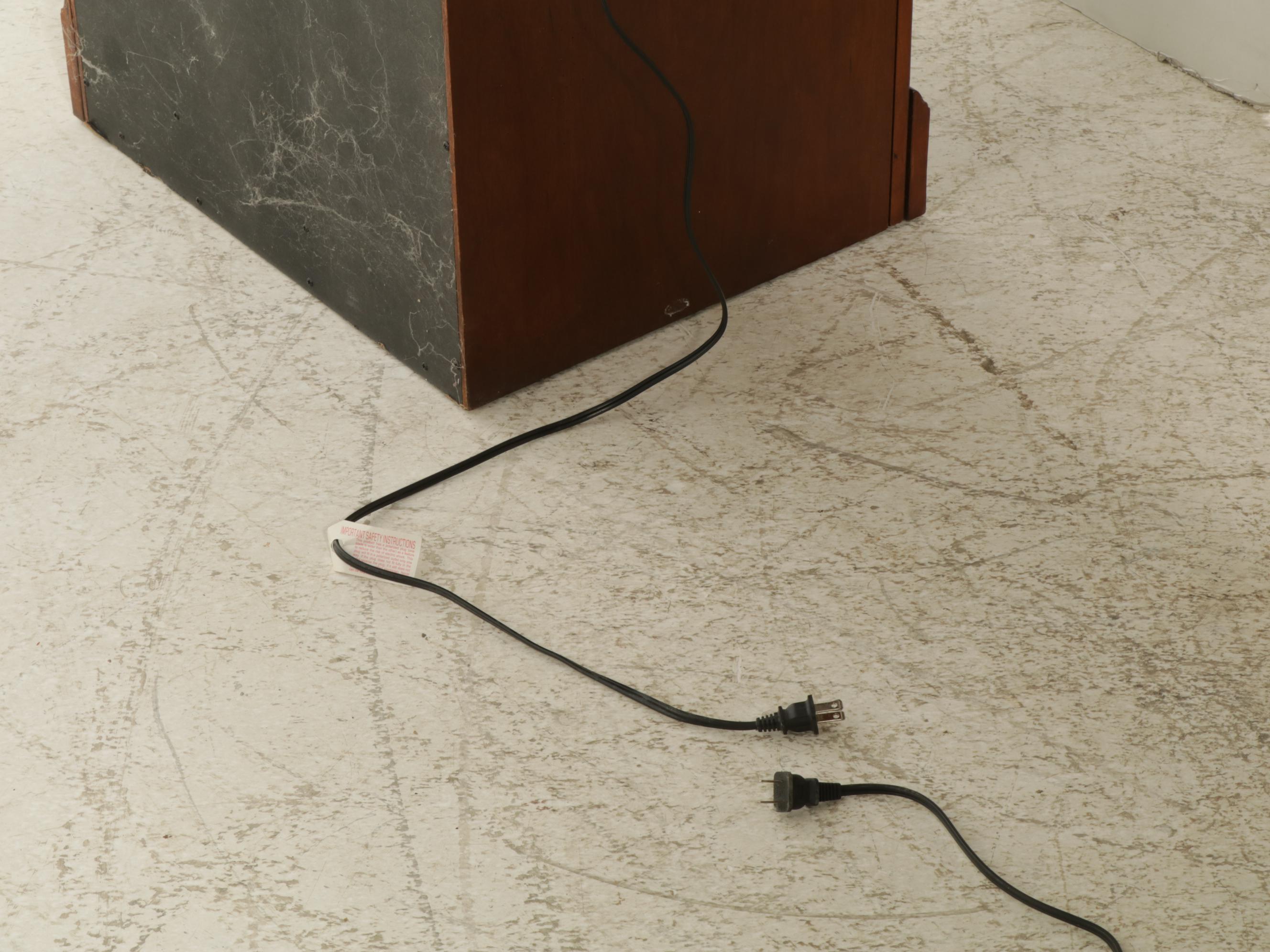 Wall Unit Display Cabinets with Cherry Finish, 21st Century