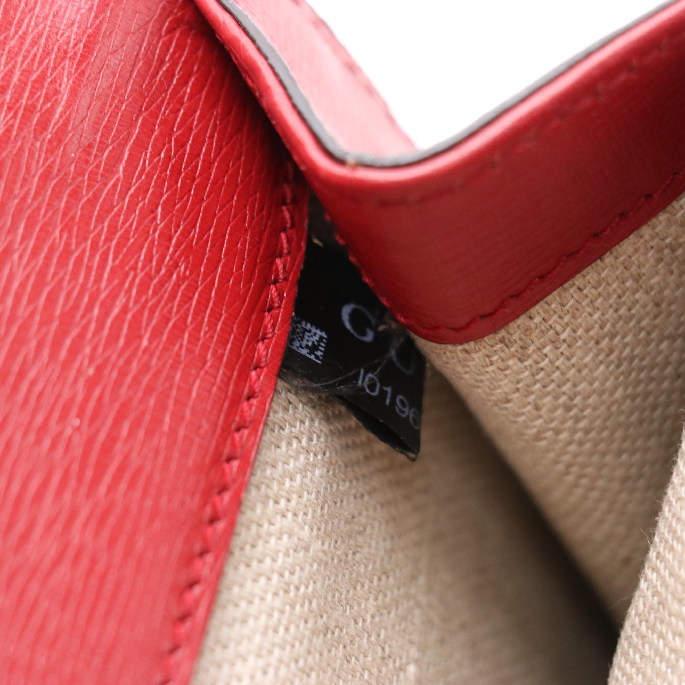 Gucci Dionysus Small Shoulder Bag in Blooms Print Red Leather